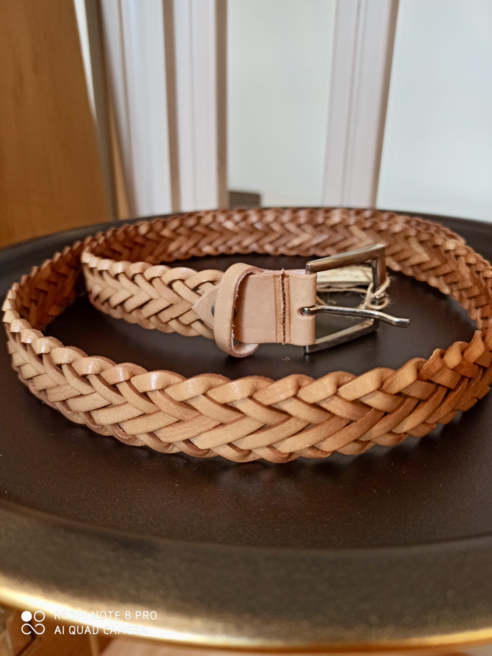 Ceinture Cuire Tresse Crème