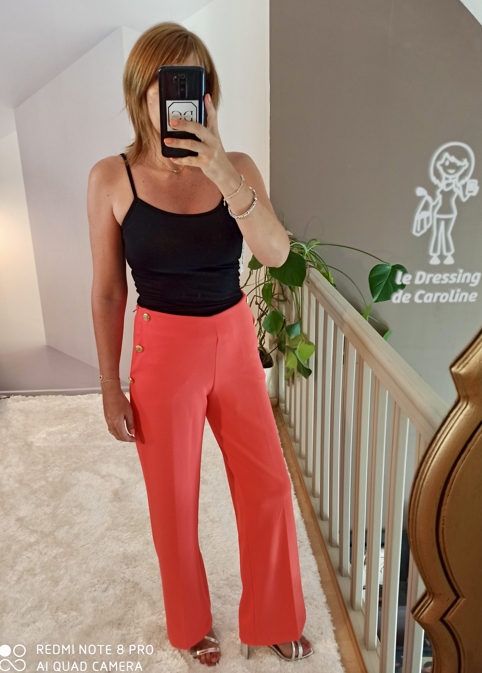 Pantalon Palazzo Large Corail