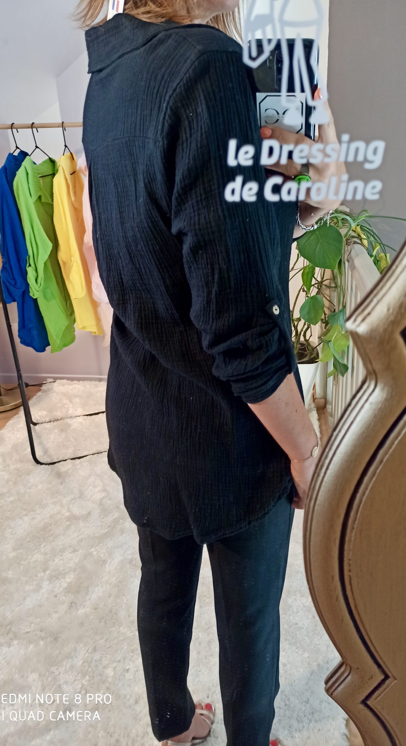 Blouse Chemise Noire – Image 3