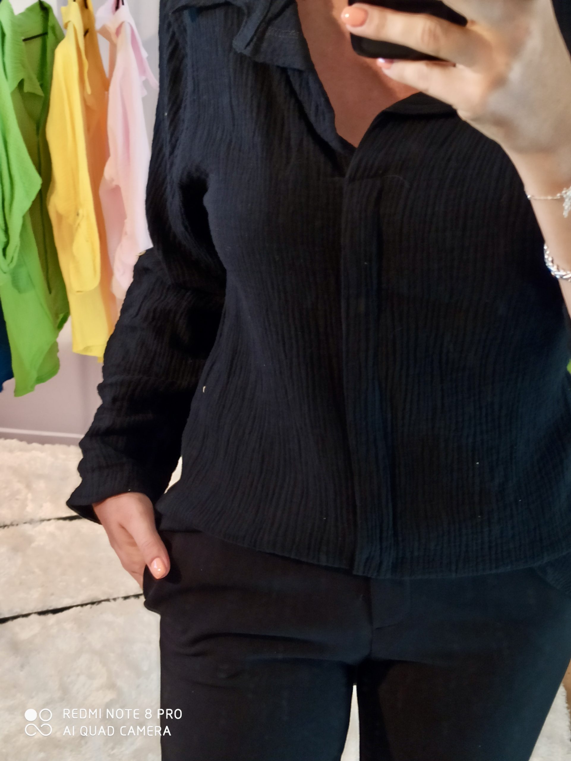 Blouse Chemise Noire – Image 2