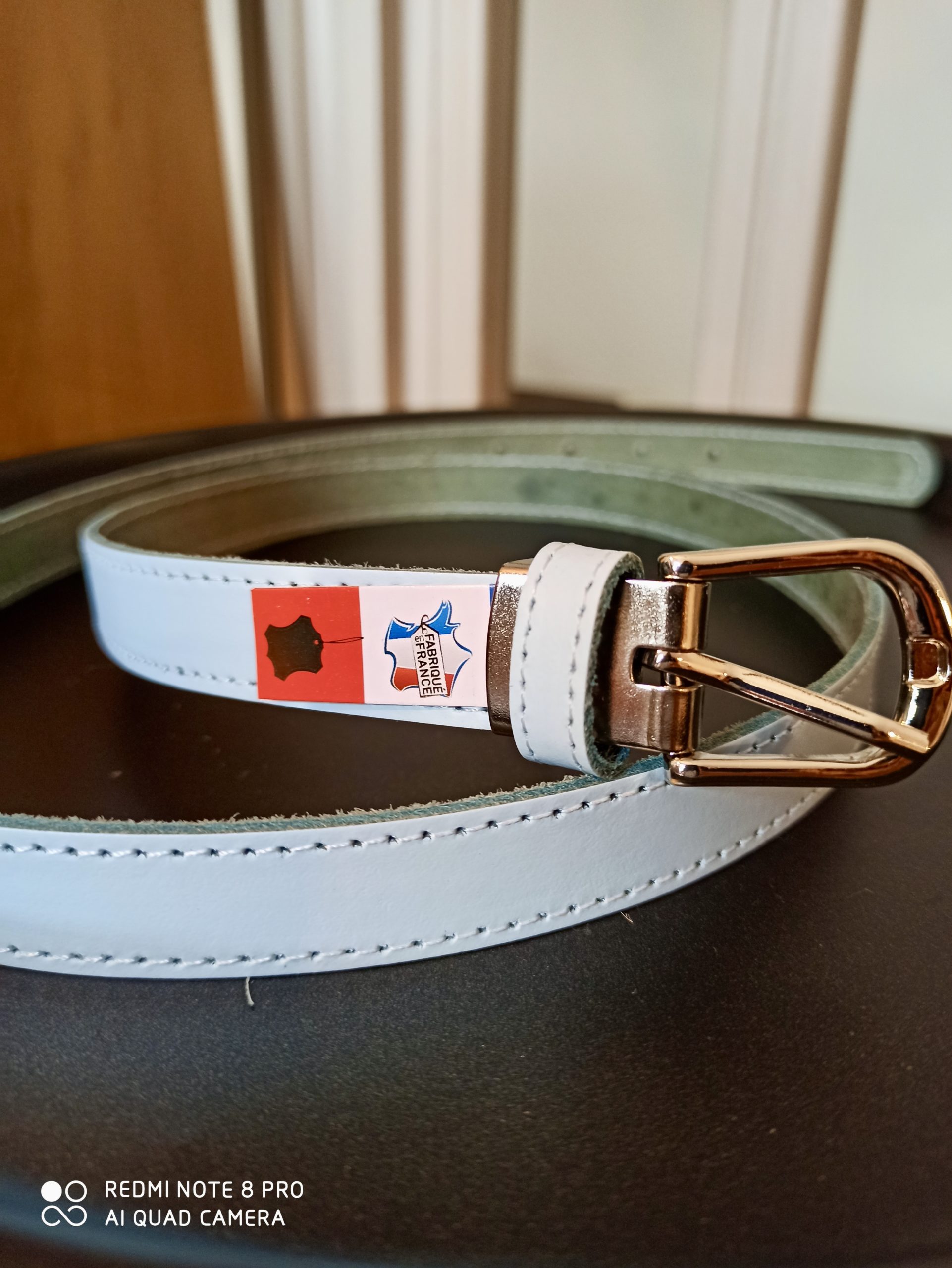 Ceinture Cuire Bleu Ciel – Image 2