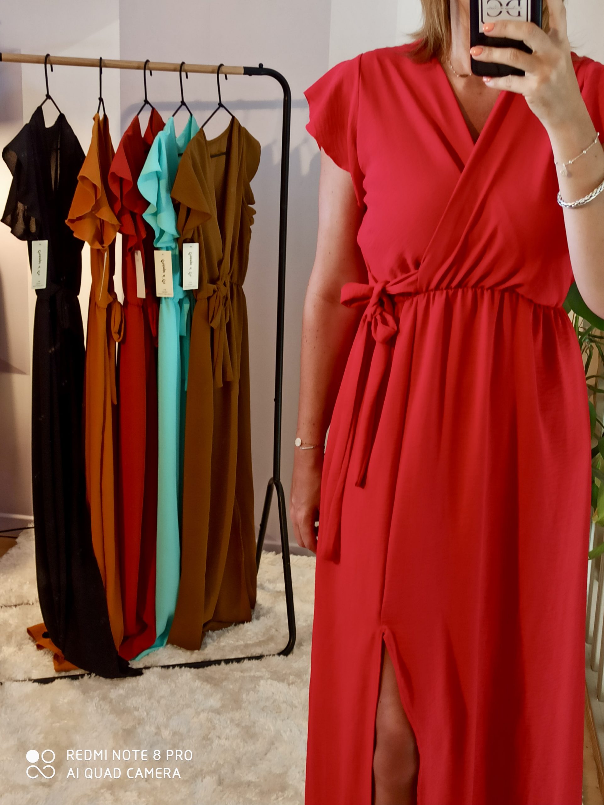 Robe Longue Noeud Rouge – Image 3