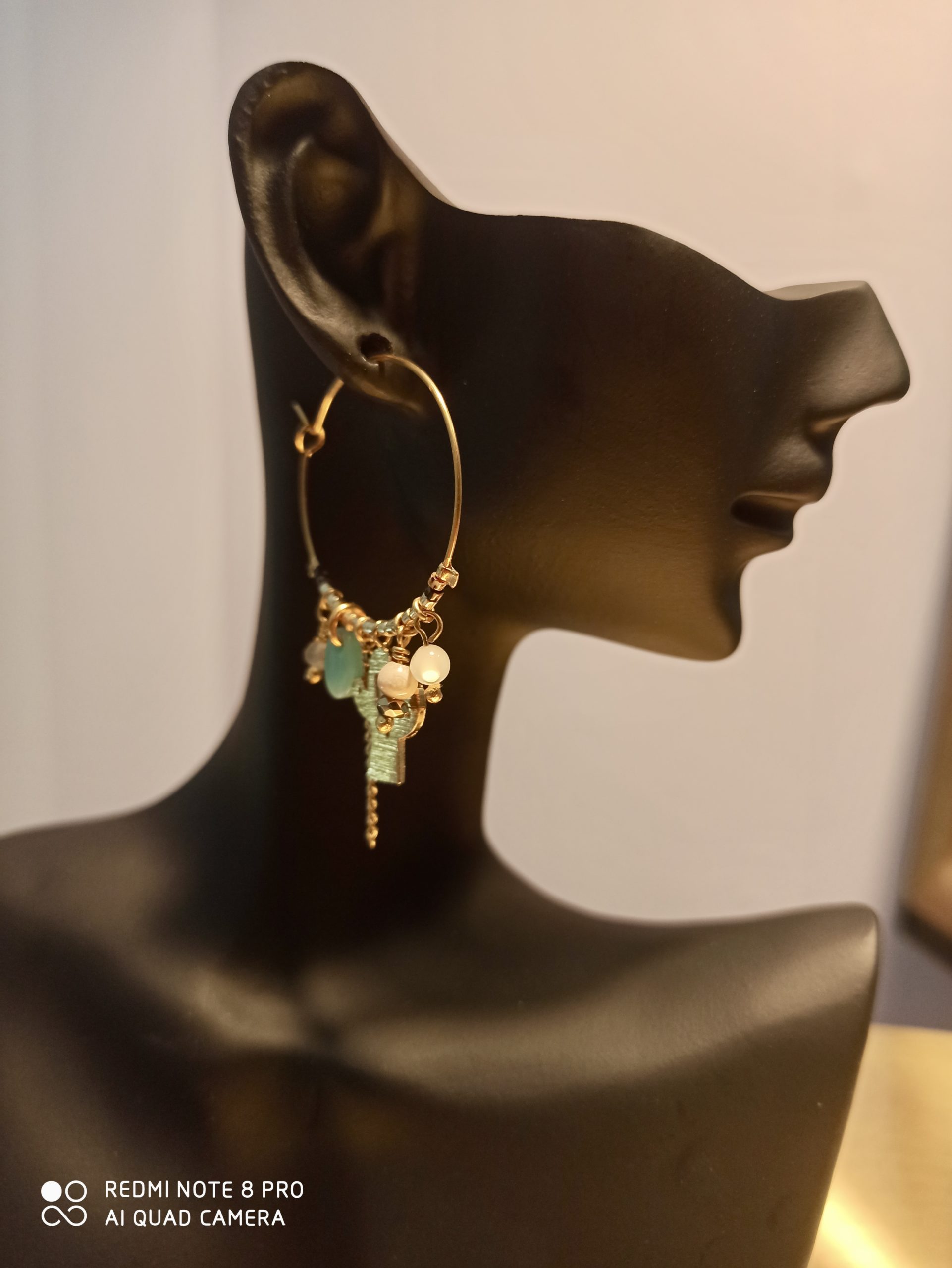 Boucles d'oreilles Cactus Bleu