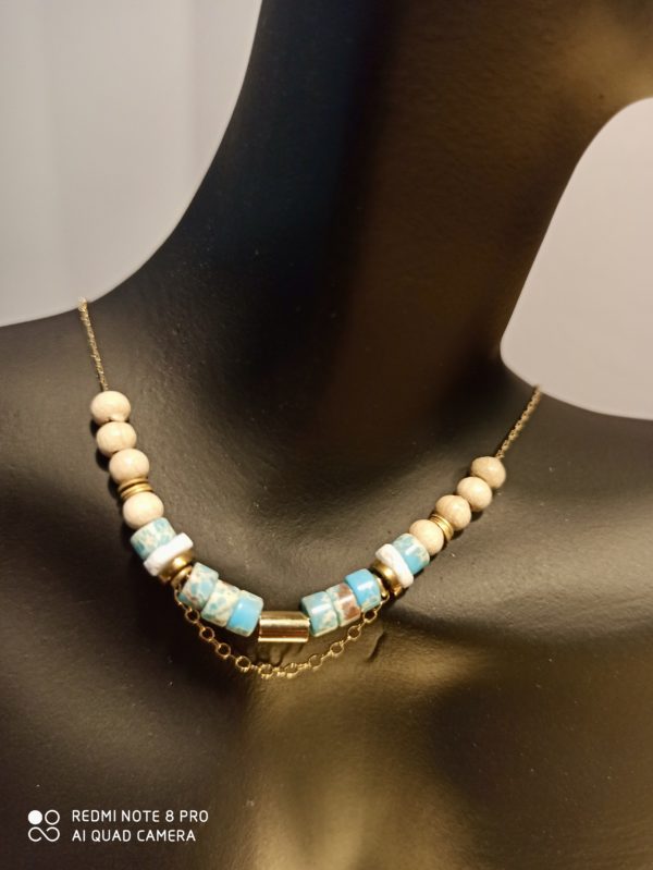 Collier Perles Turquoises – Image 2
