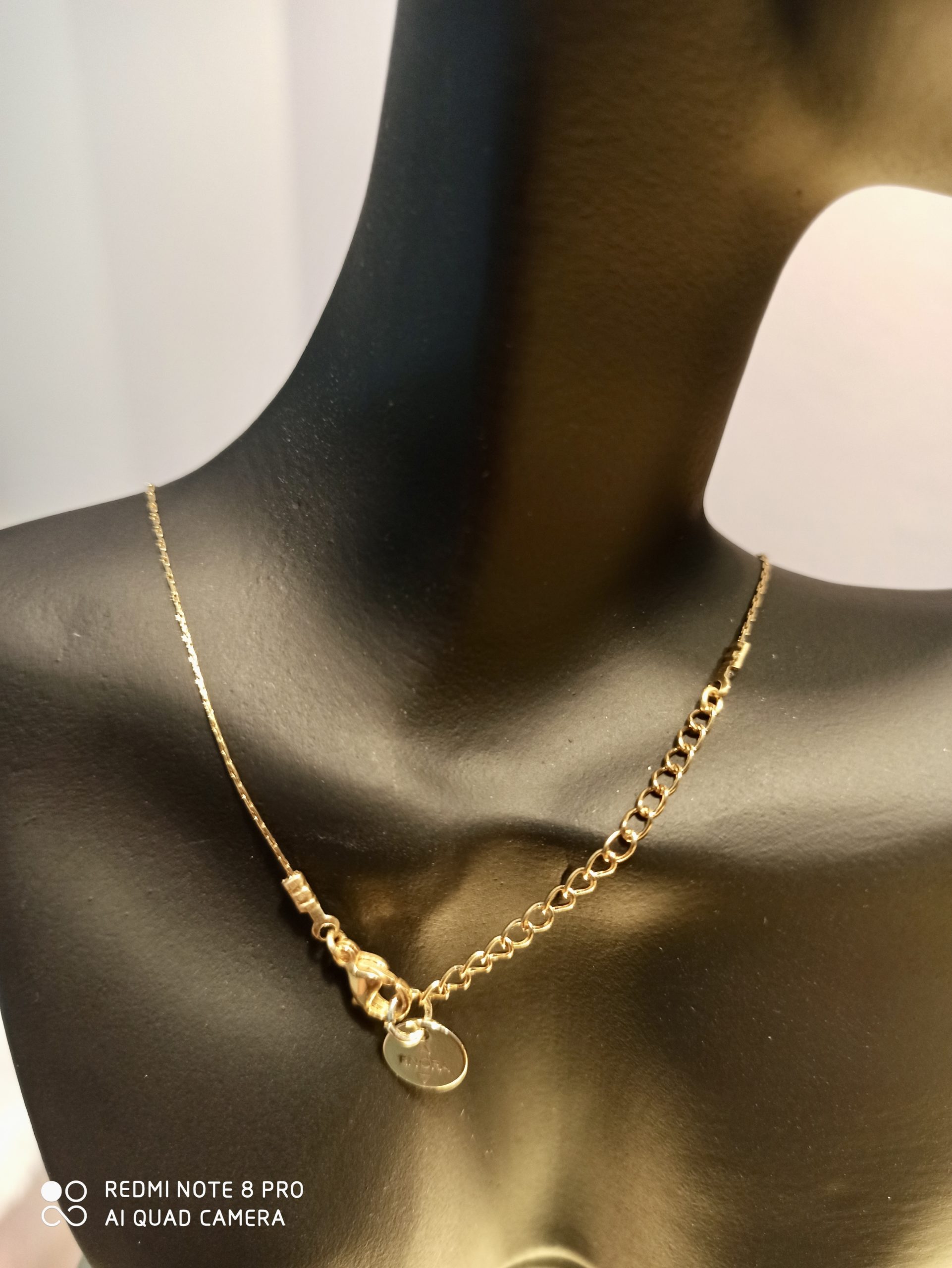 Collier Perles Marbrées Grises – Image 3