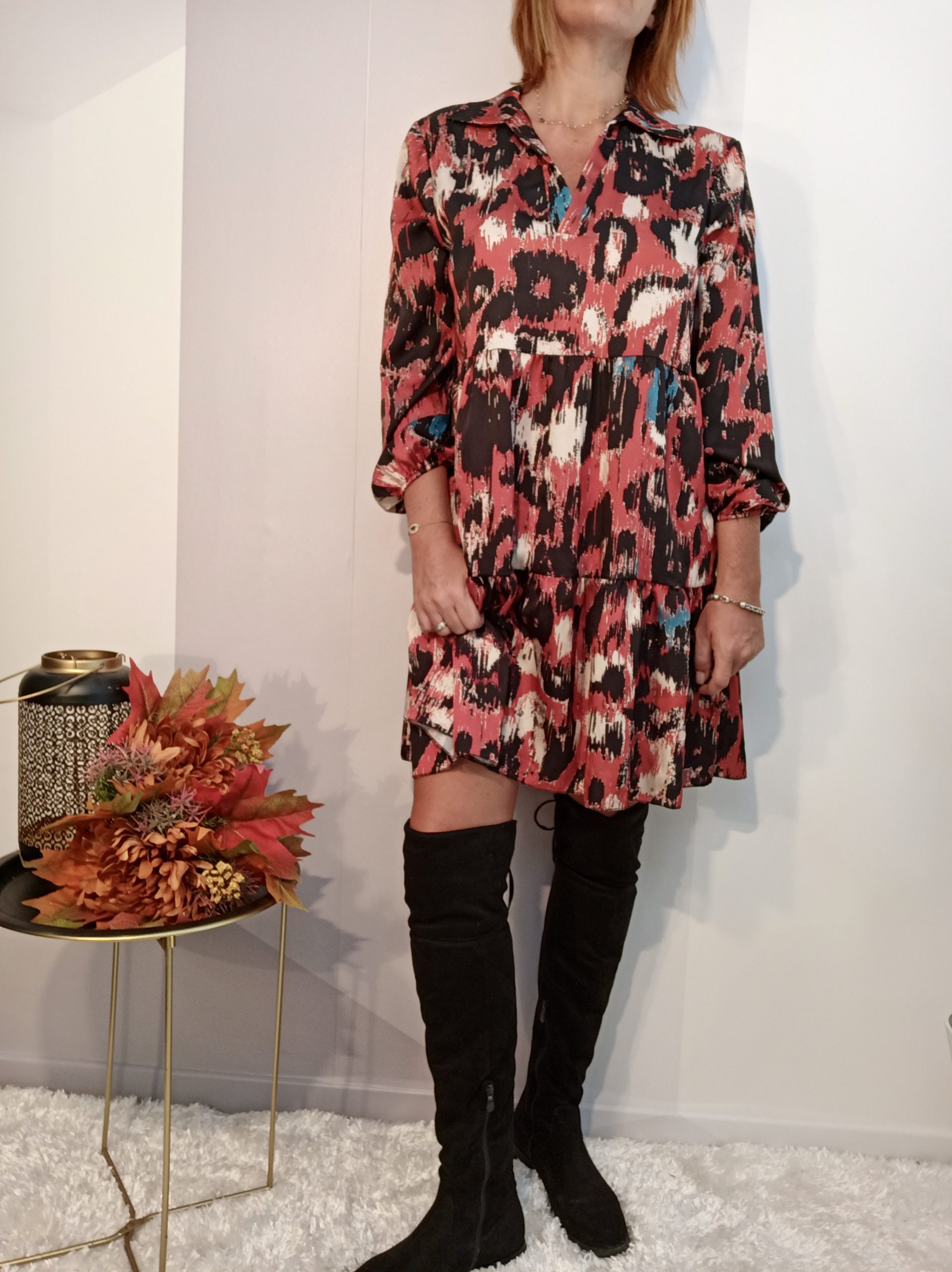 Robe Imprimée Rouille