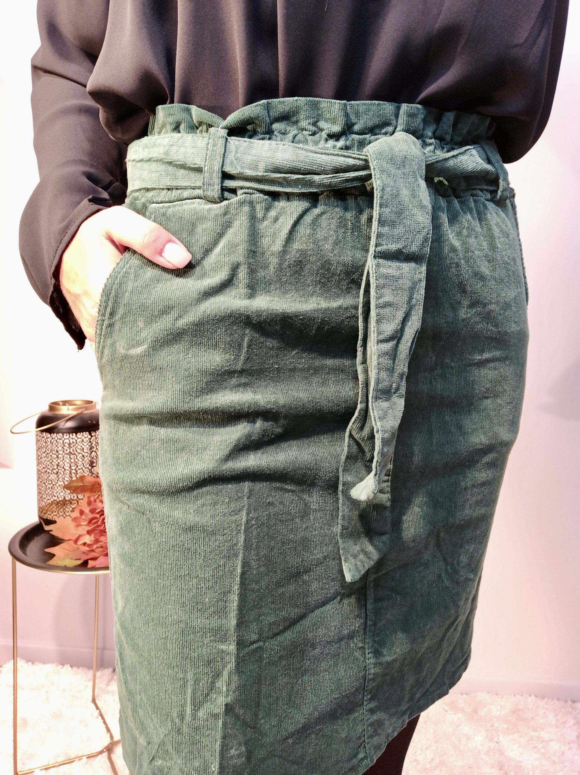 Jupe Velour Kaki – Image 2