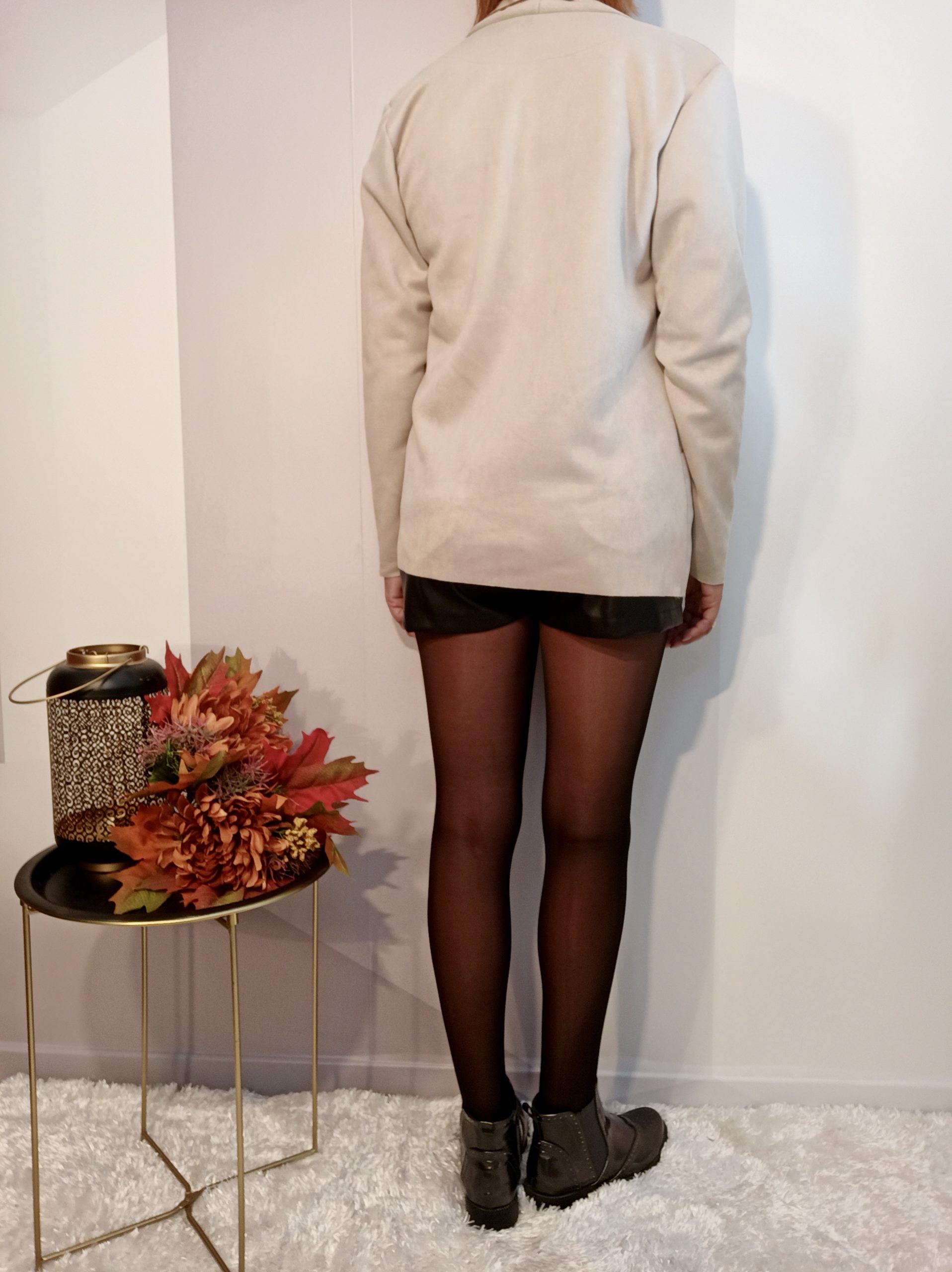 Veste Blazer Daim Beige – Image 5