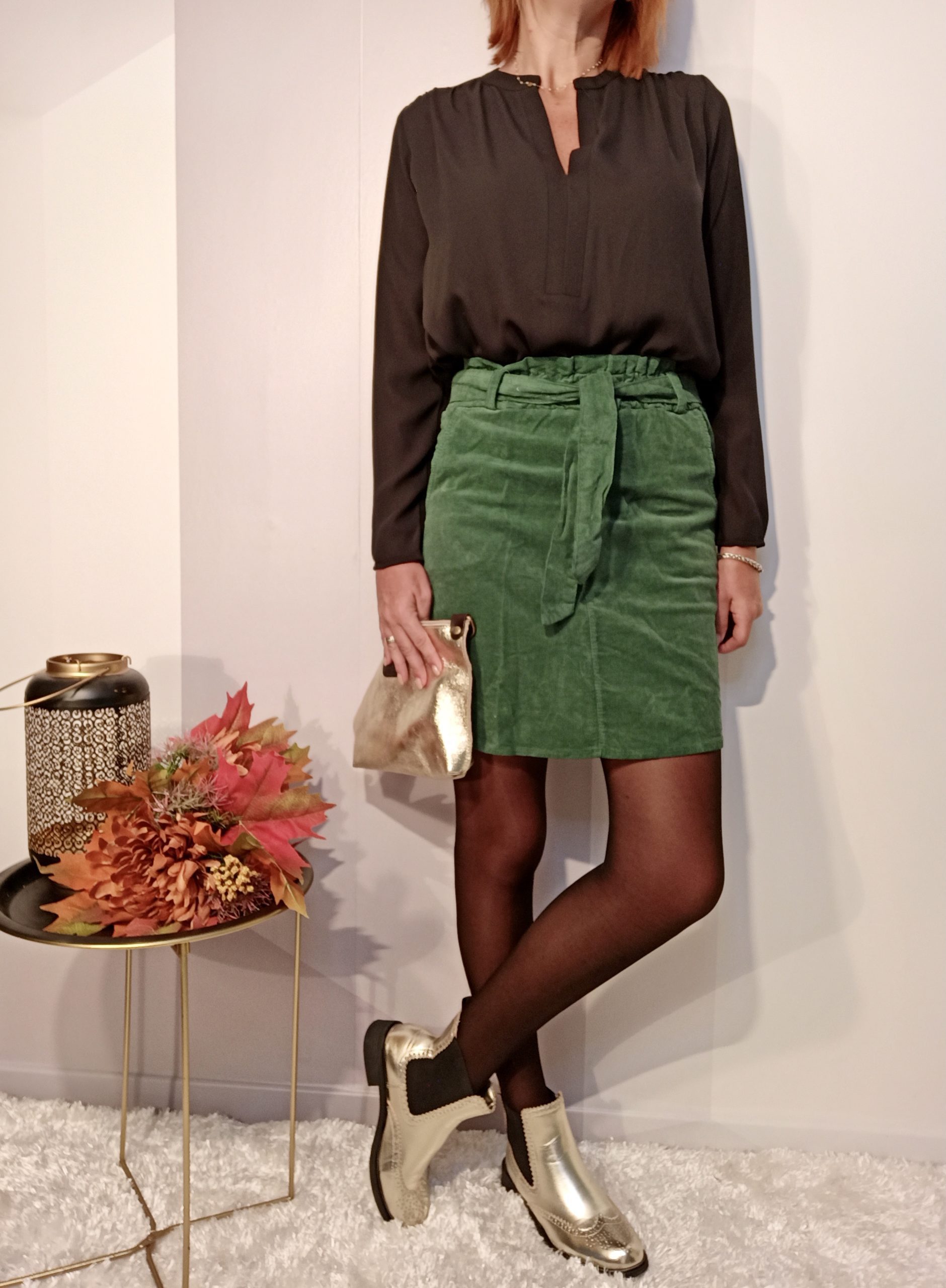 Jupe Velour Kaki – Image 3