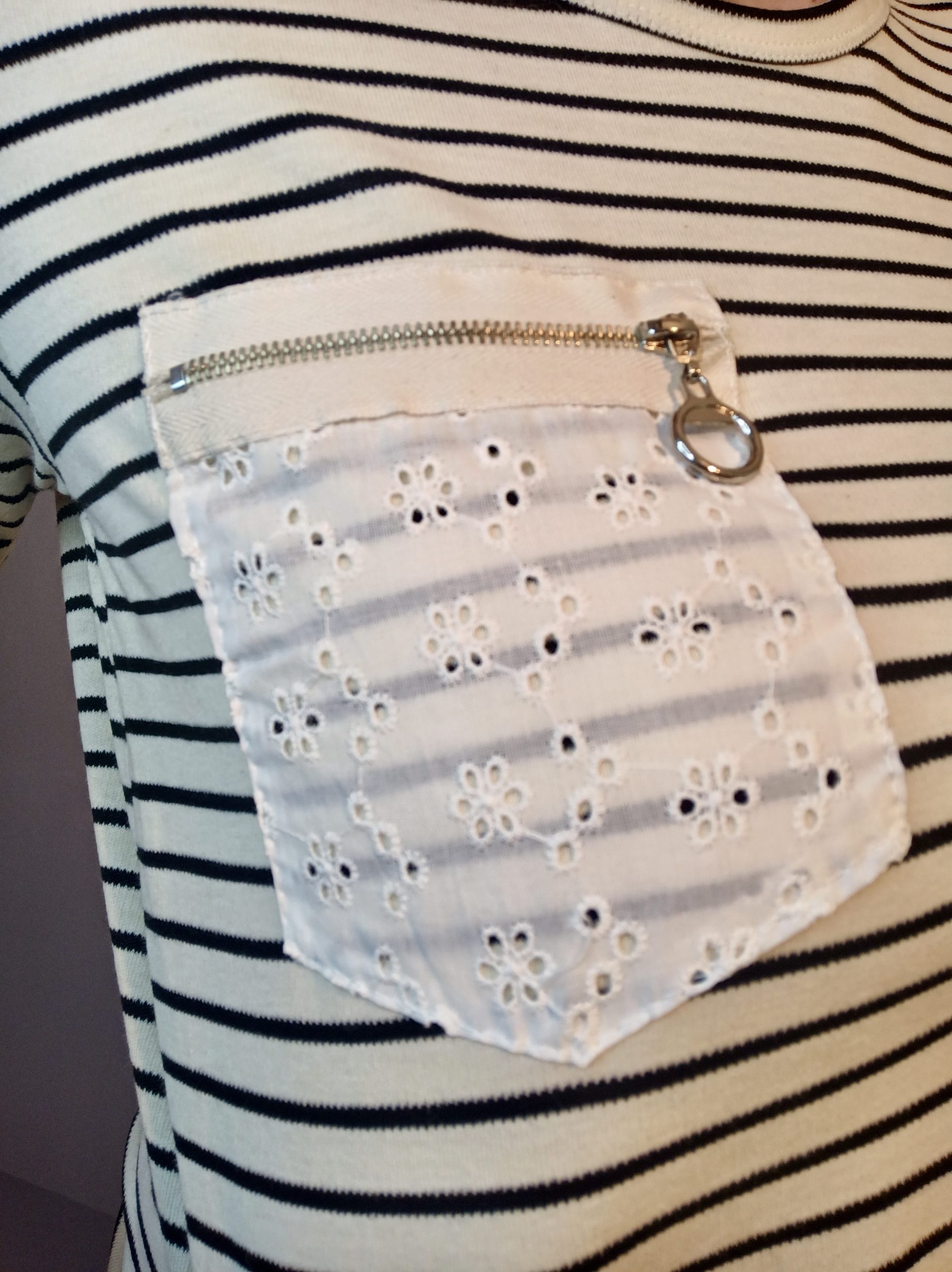 Top Marinière Noir et Crème – Image 6