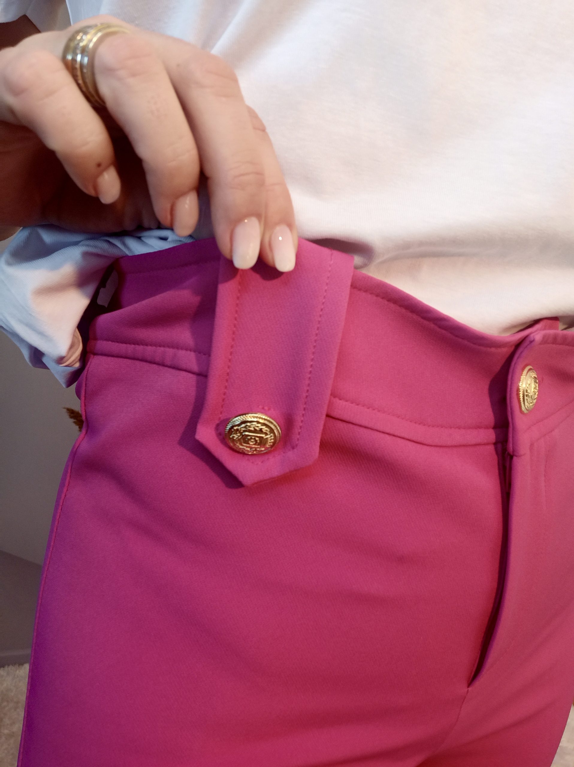 Pantalon Palazzo Tailleur Rose – Image 4