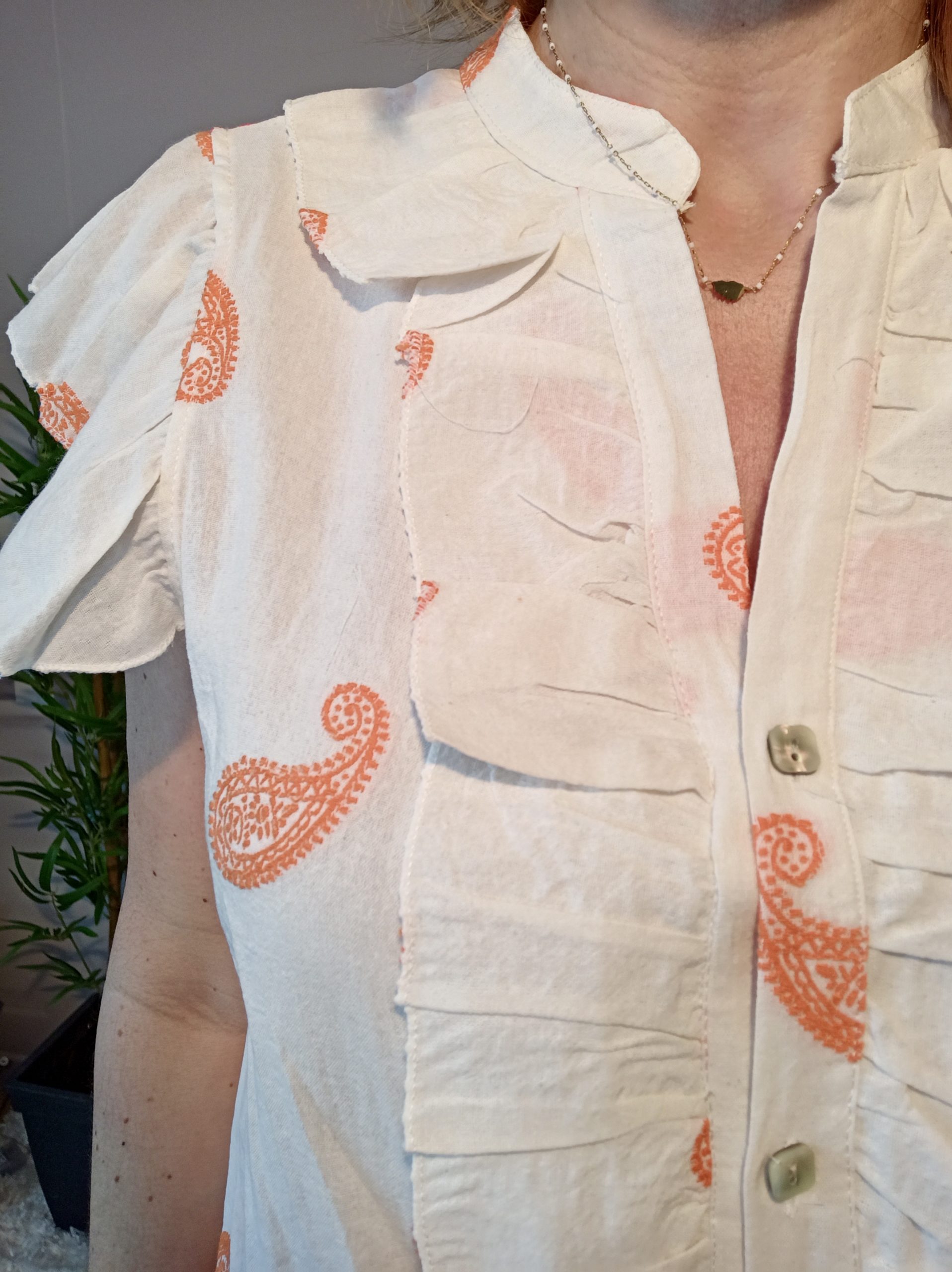 Chemisier Frida Orange – Image 5