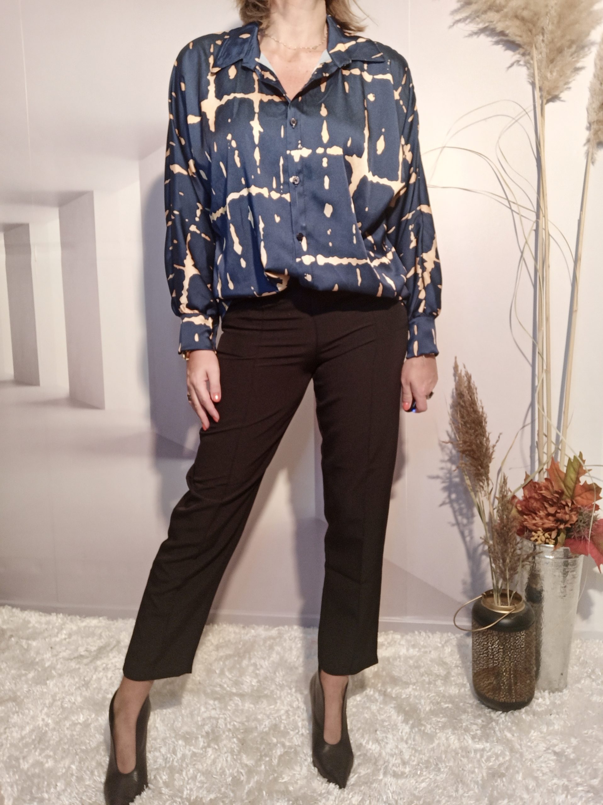 Chemise Imprimée Bleu