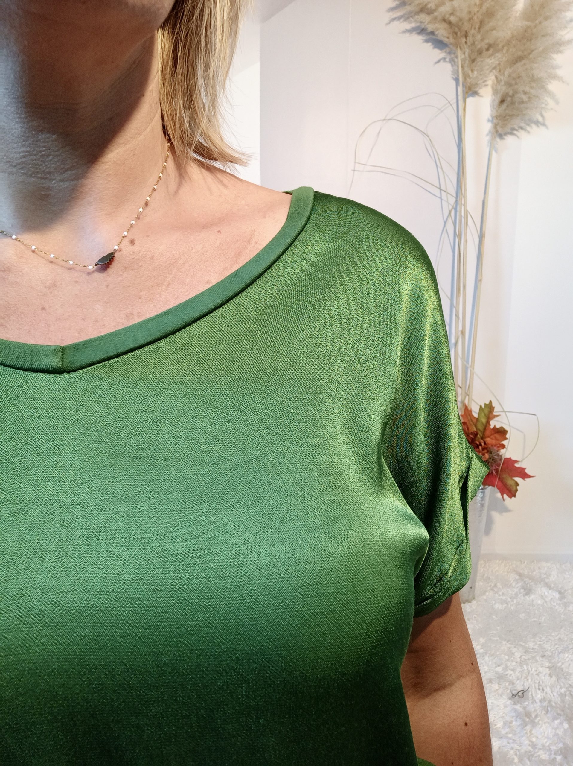 Top Satin Vert – Image 3