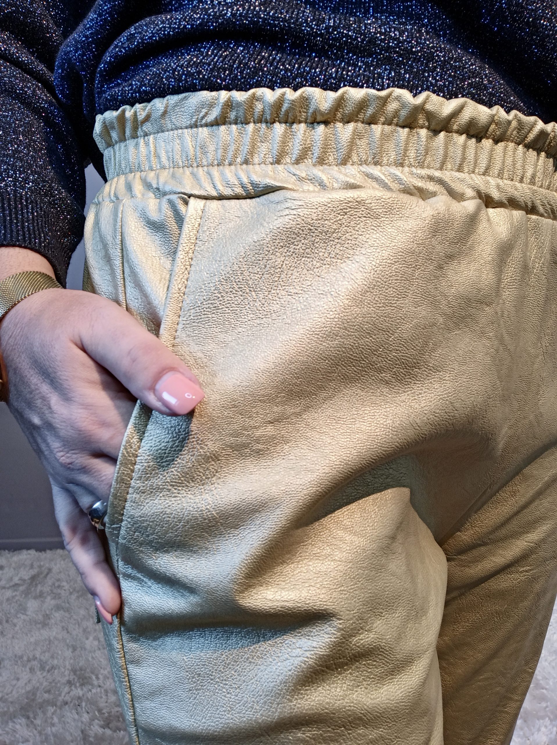 Pantalon Mum Doré – Image 5