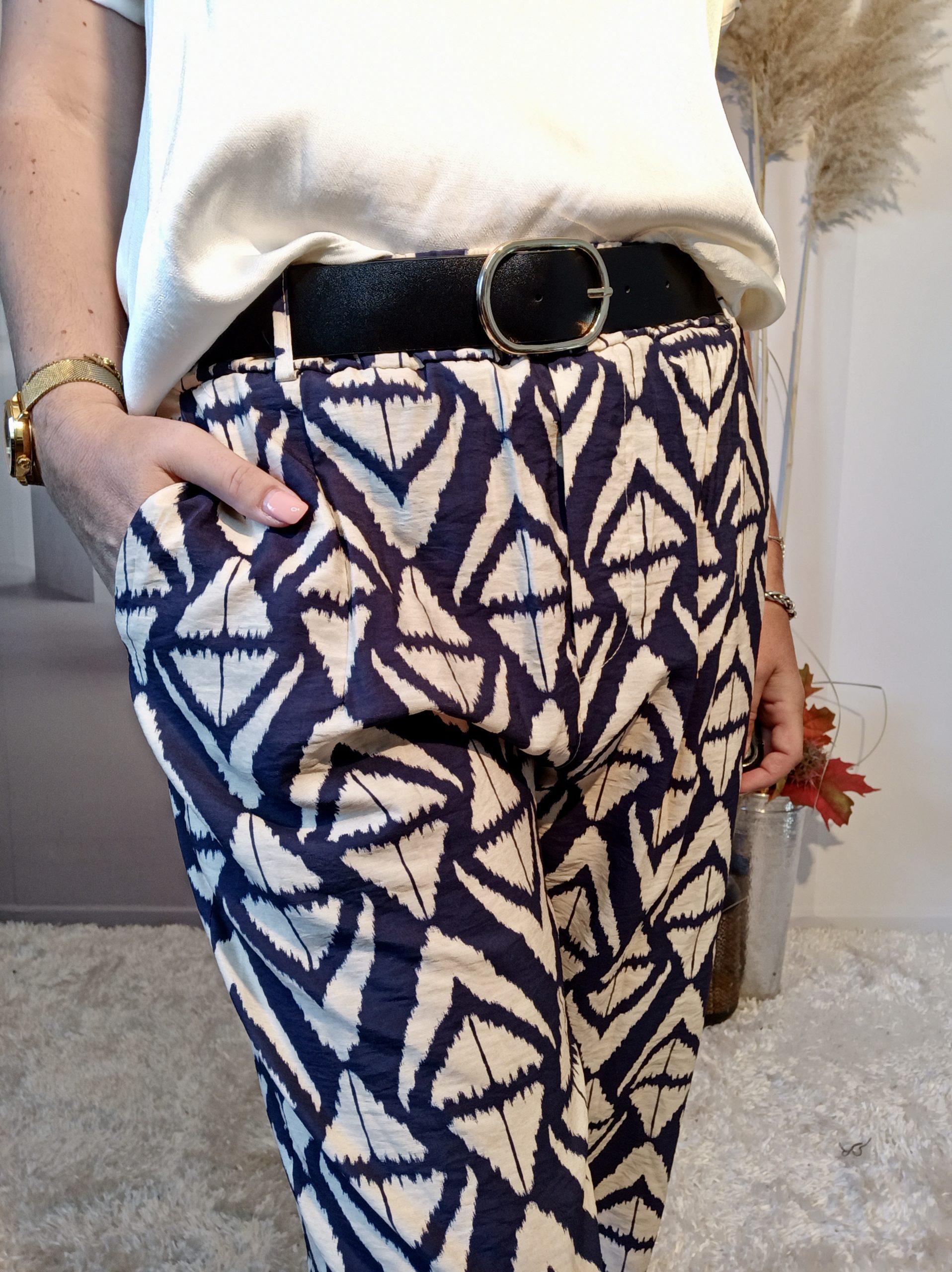 Pantalon Ethnique Bleu – Image 5