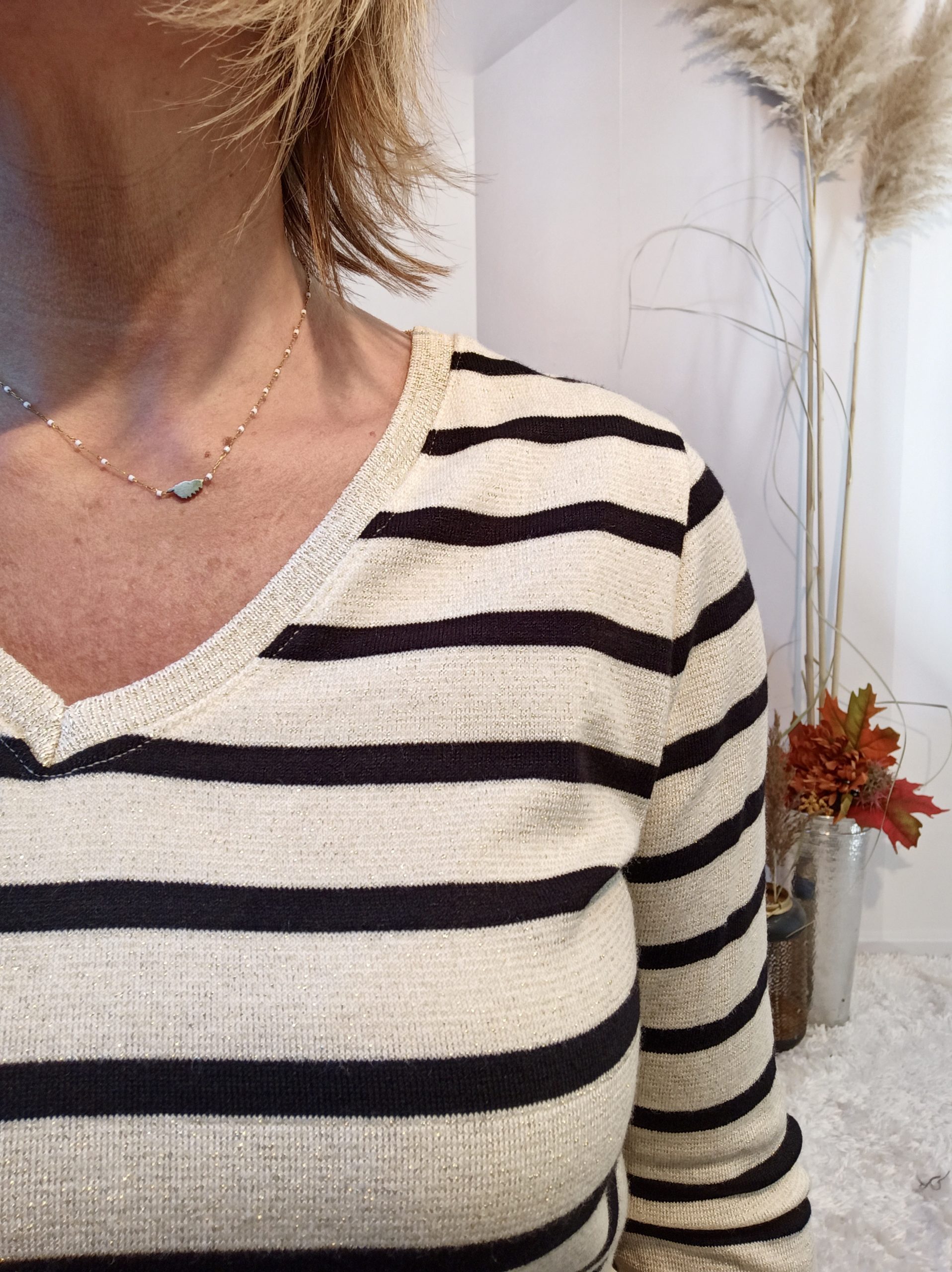 Pull Léger Marinière Irisée – Image 4