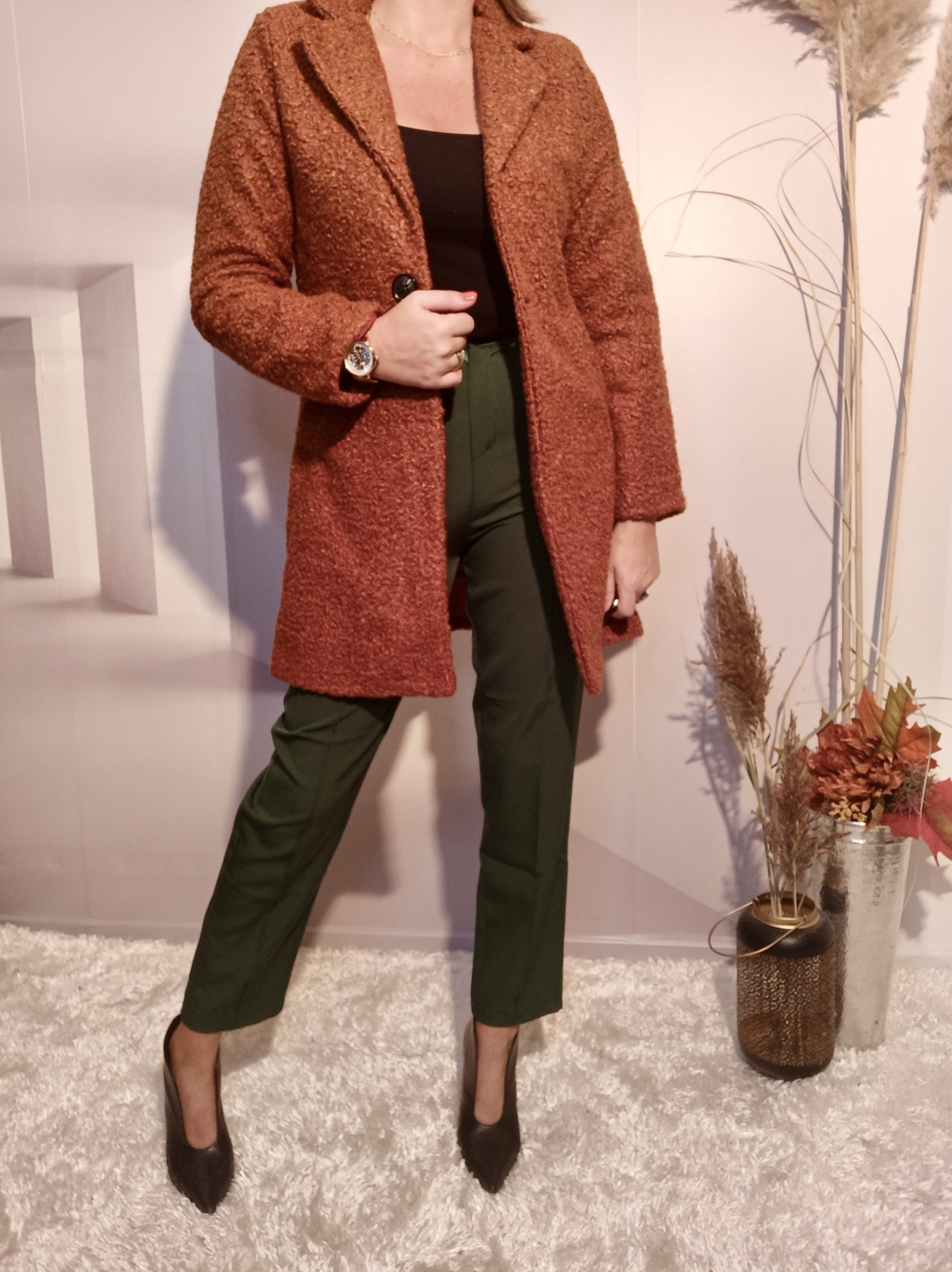 Pantalon Taille Haute Vert Sapin – Image 4