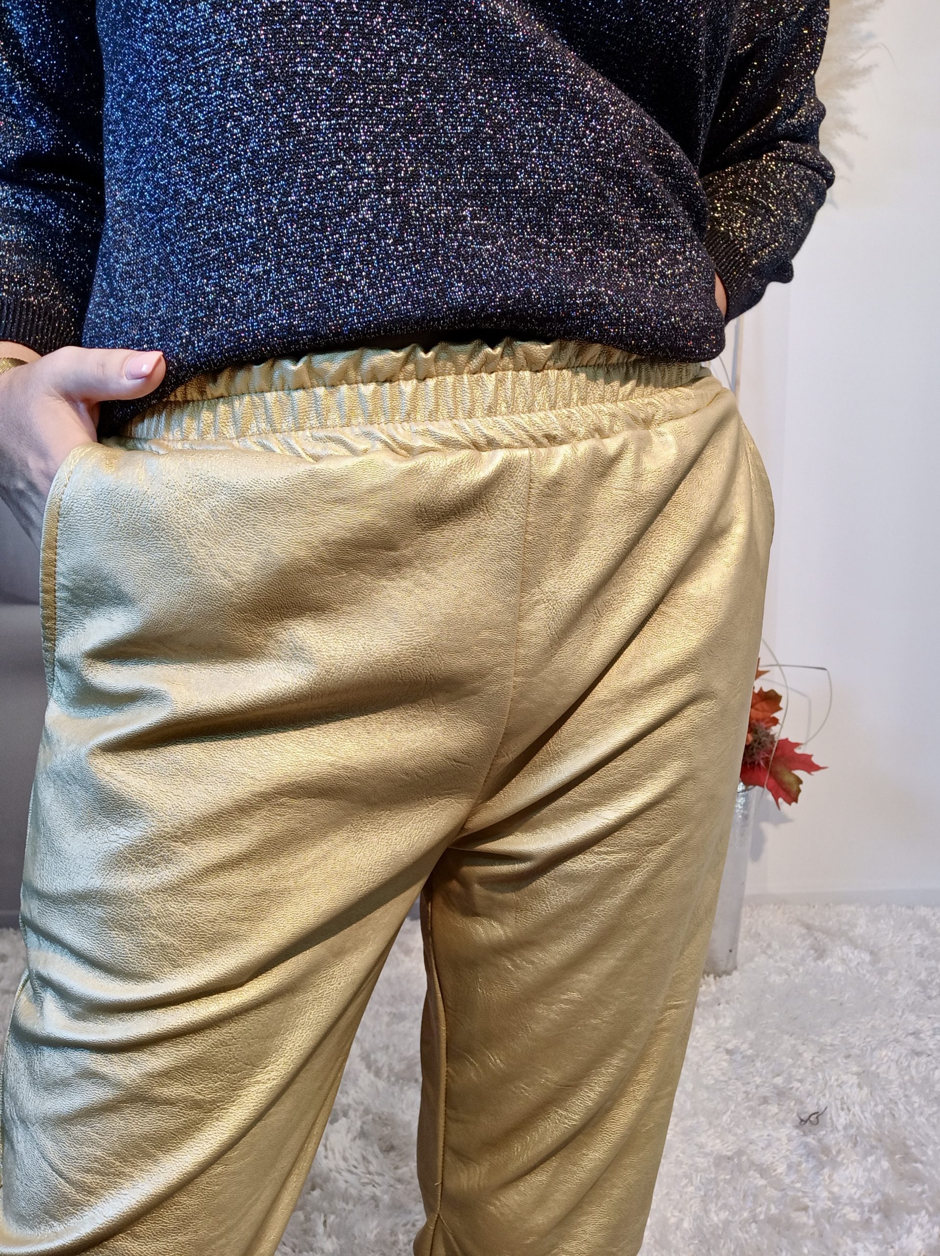 Pantalon Mum Doré – Image 6
