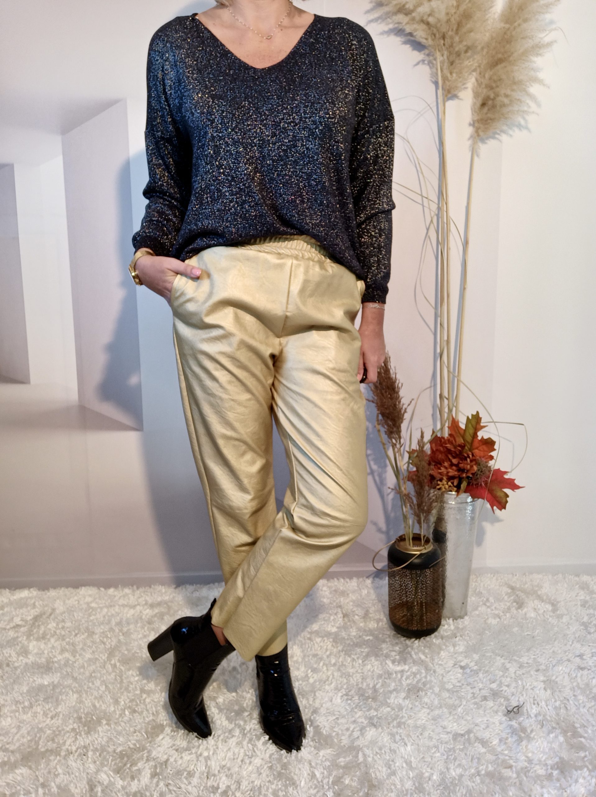 Pantalon Mum Doré – Image 4