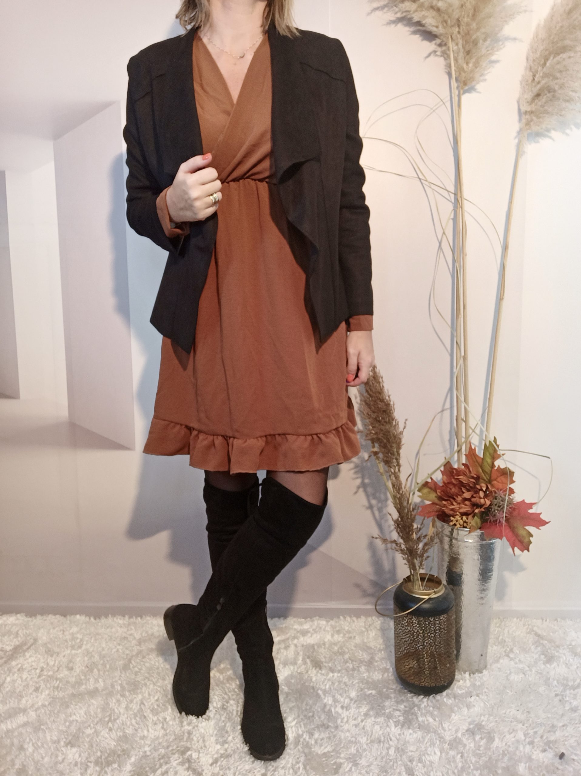 Robe Courte Brun – Image 3