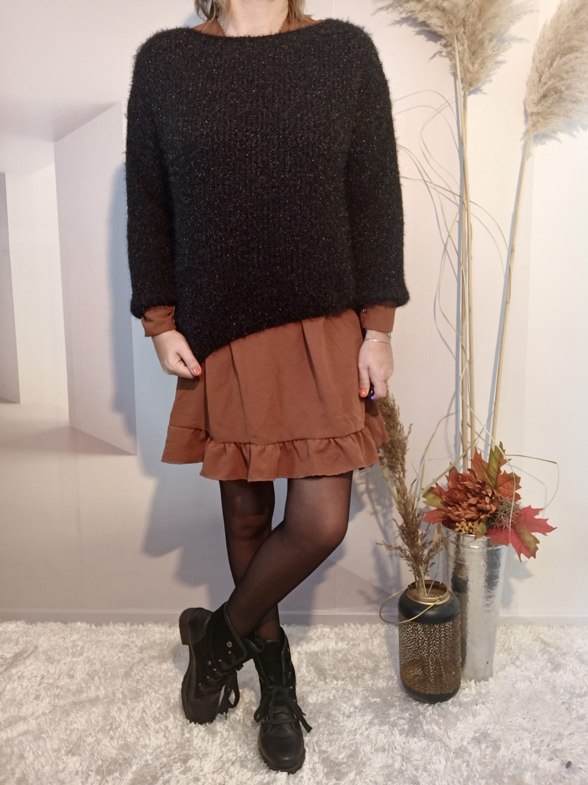 Robe Courte Brun – Image 2