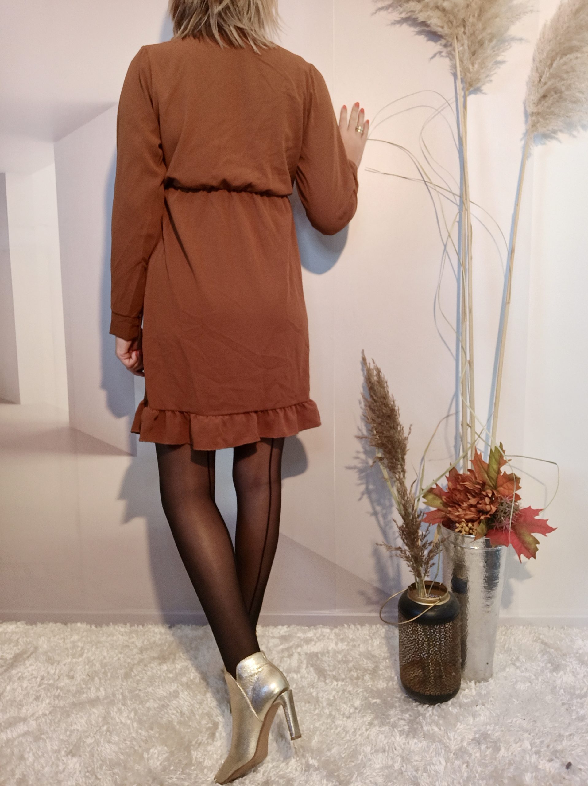 Robe Courte Brun – Image 6