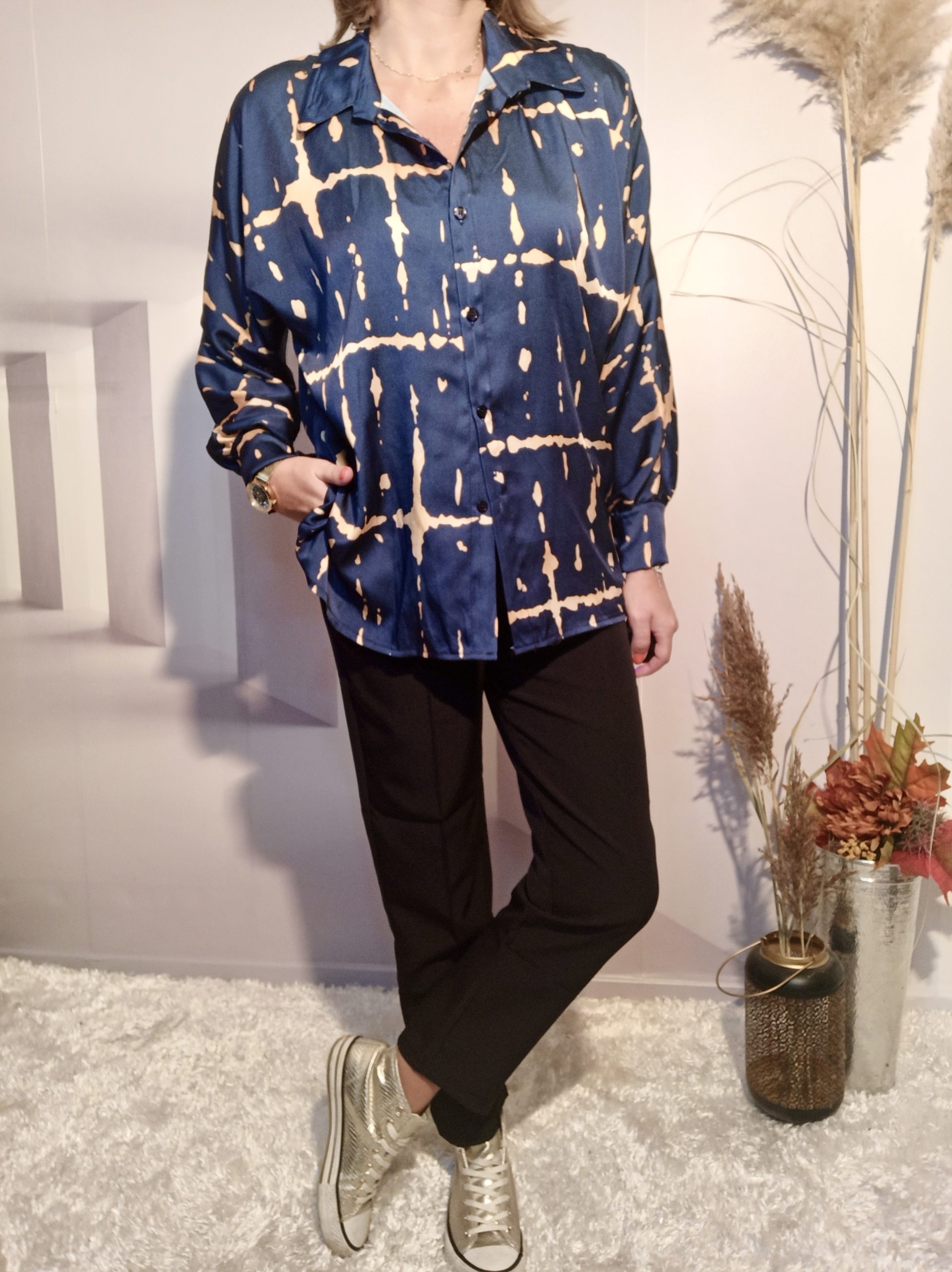 Chemise Imprimée Bleu – Image 2