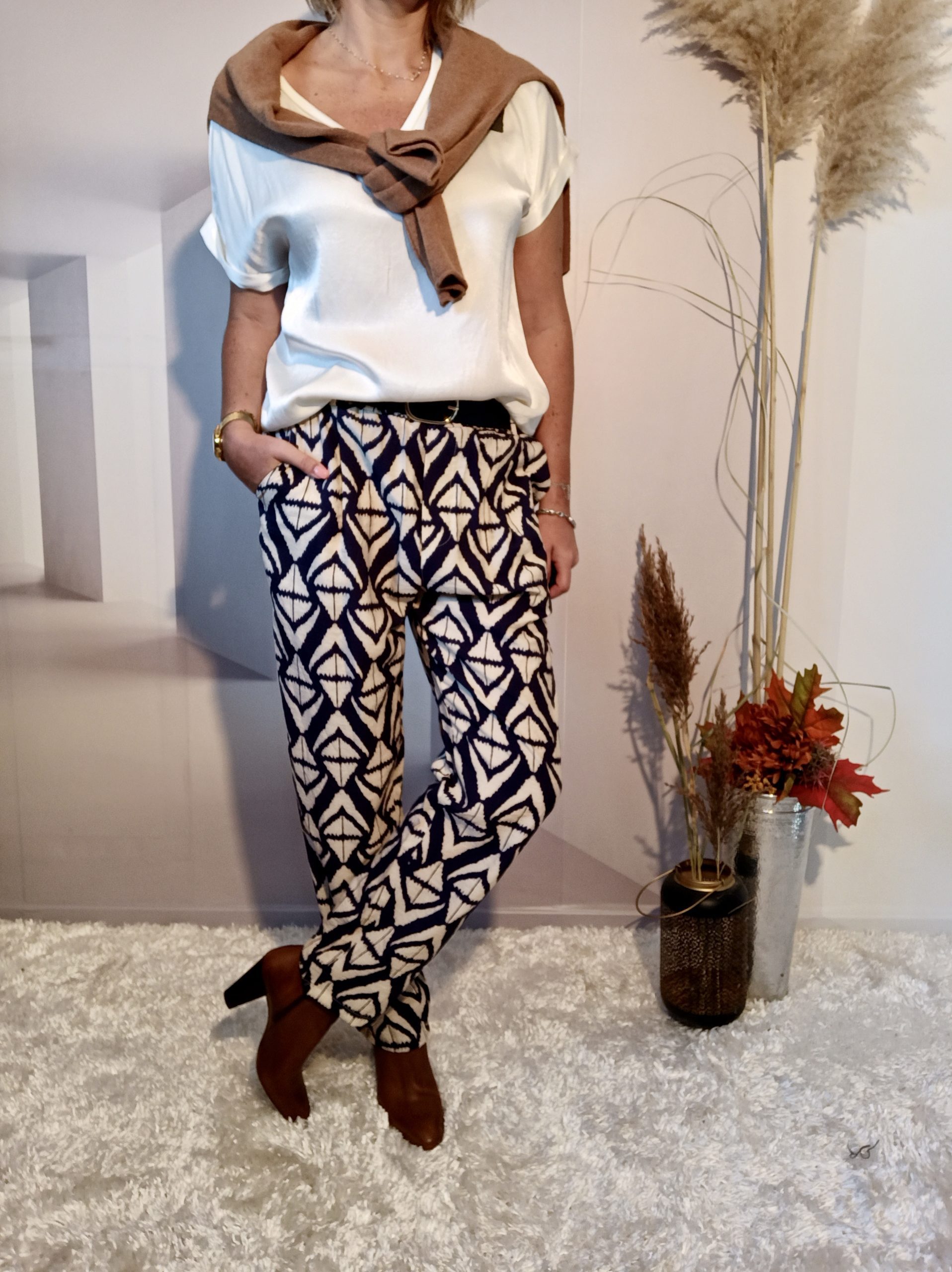 Pantalon Ethnique Bleu