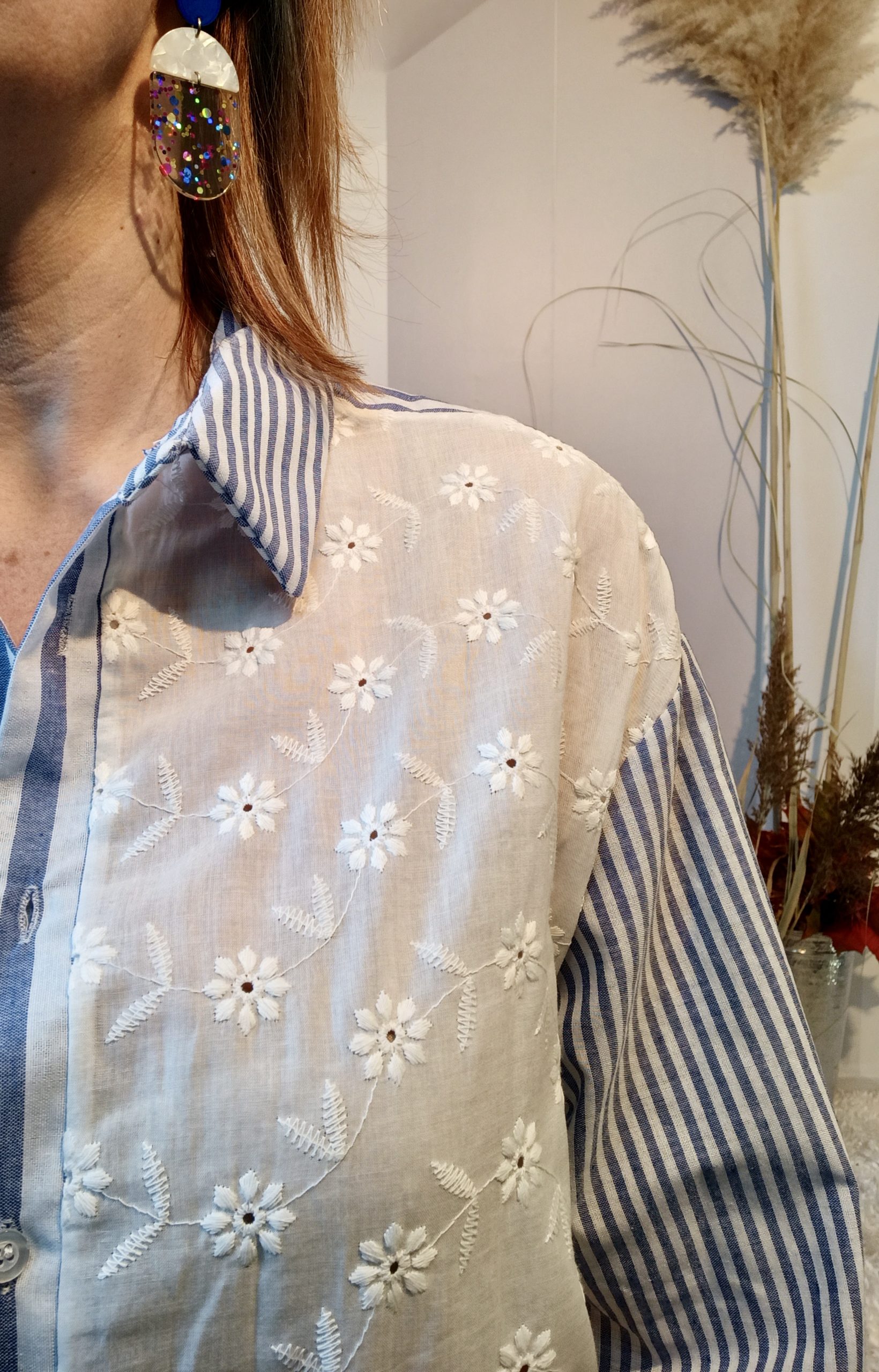Chemise Rayée et Brodée – Image 6