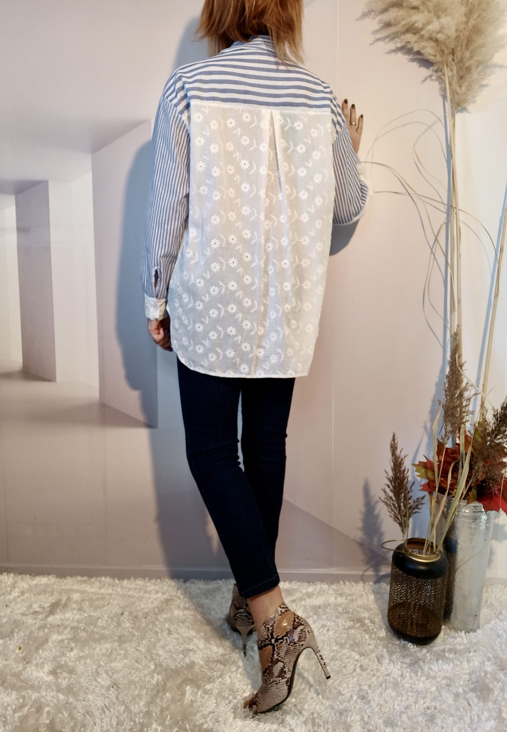 Chemise Rayée et Brodée – Image 5