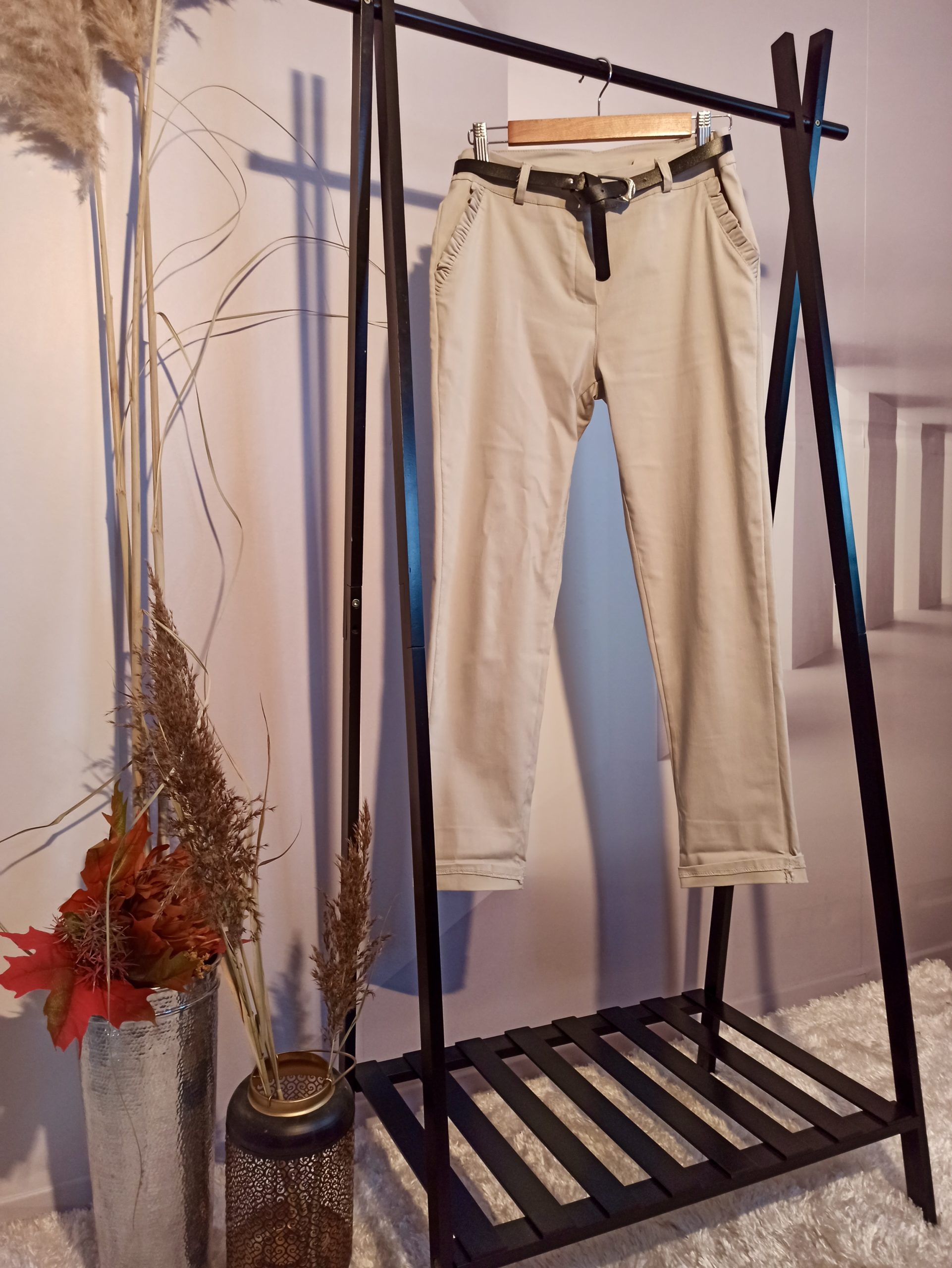 Pantalon Droit Beige – Image 8