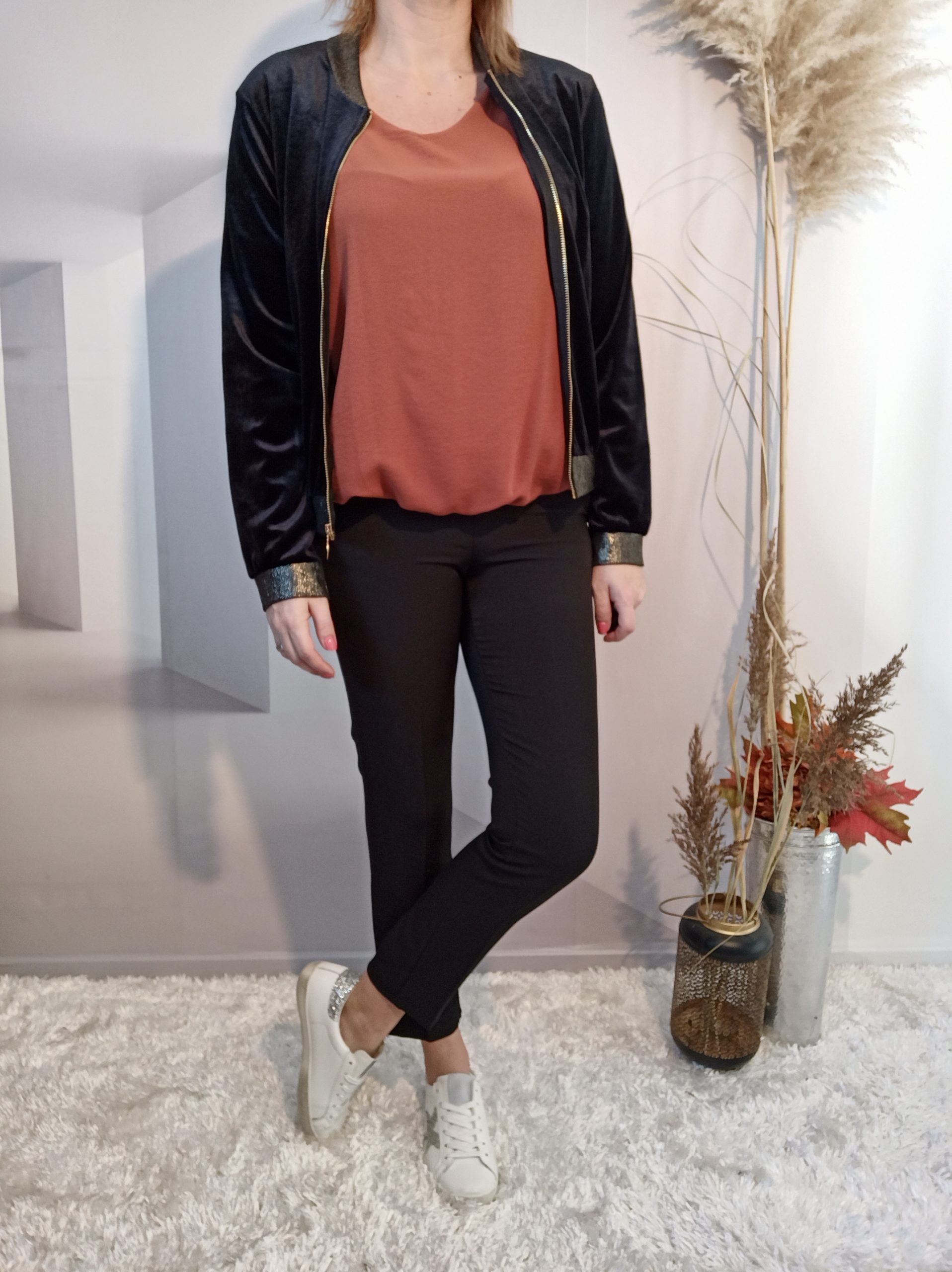 Blouse Asymétrique Terracota – Image 2