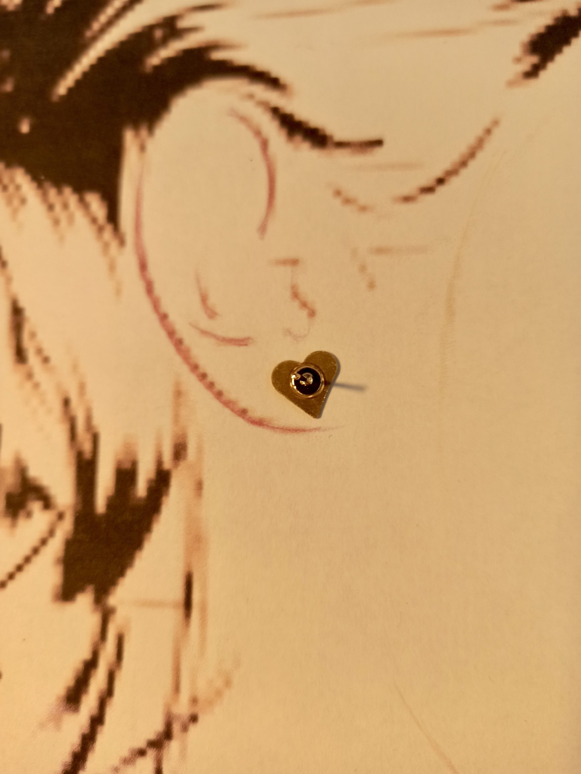 Clous Cœur Noir & Doré – Image 3
