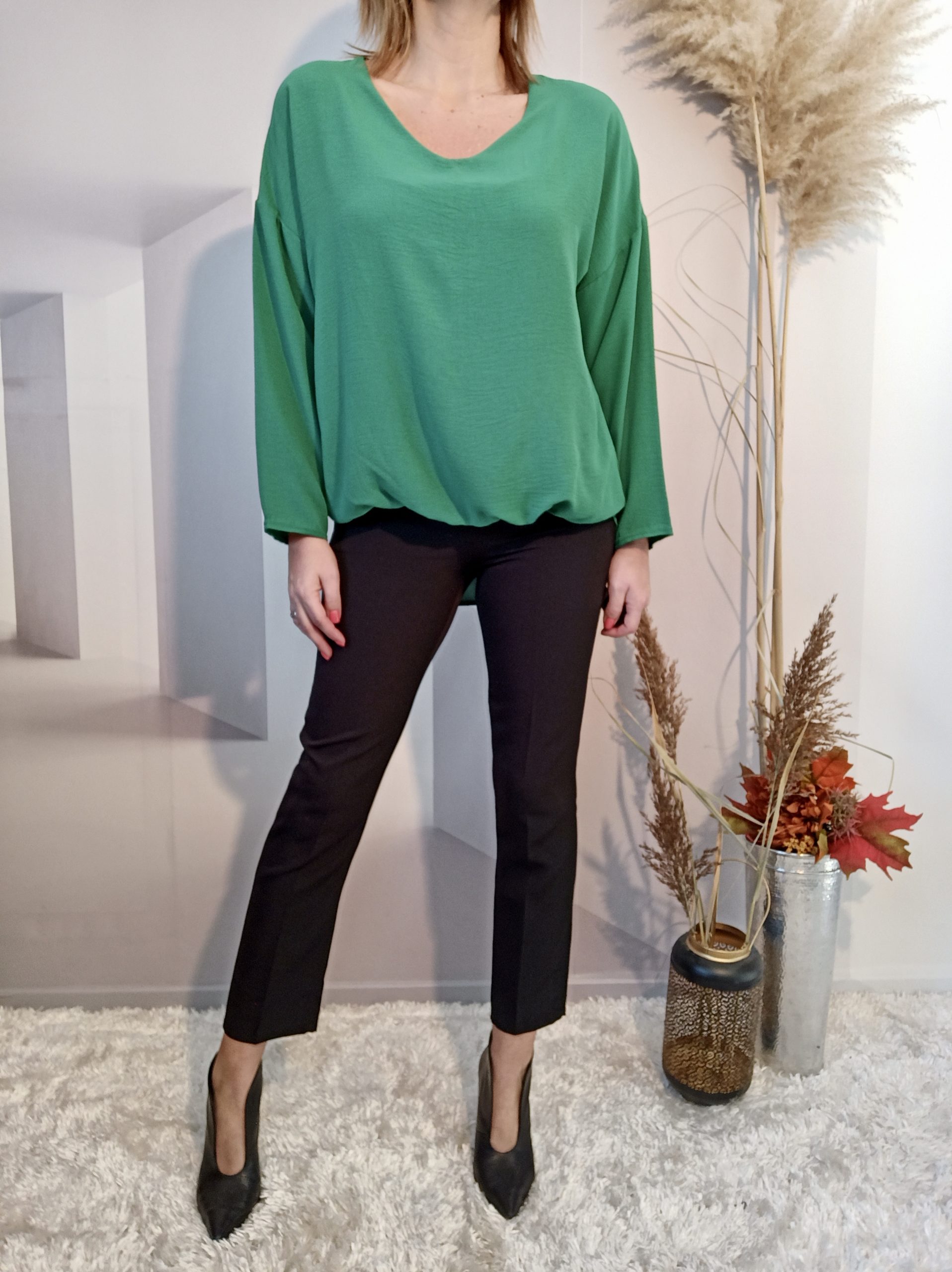 Blouse Asymétrique Vert