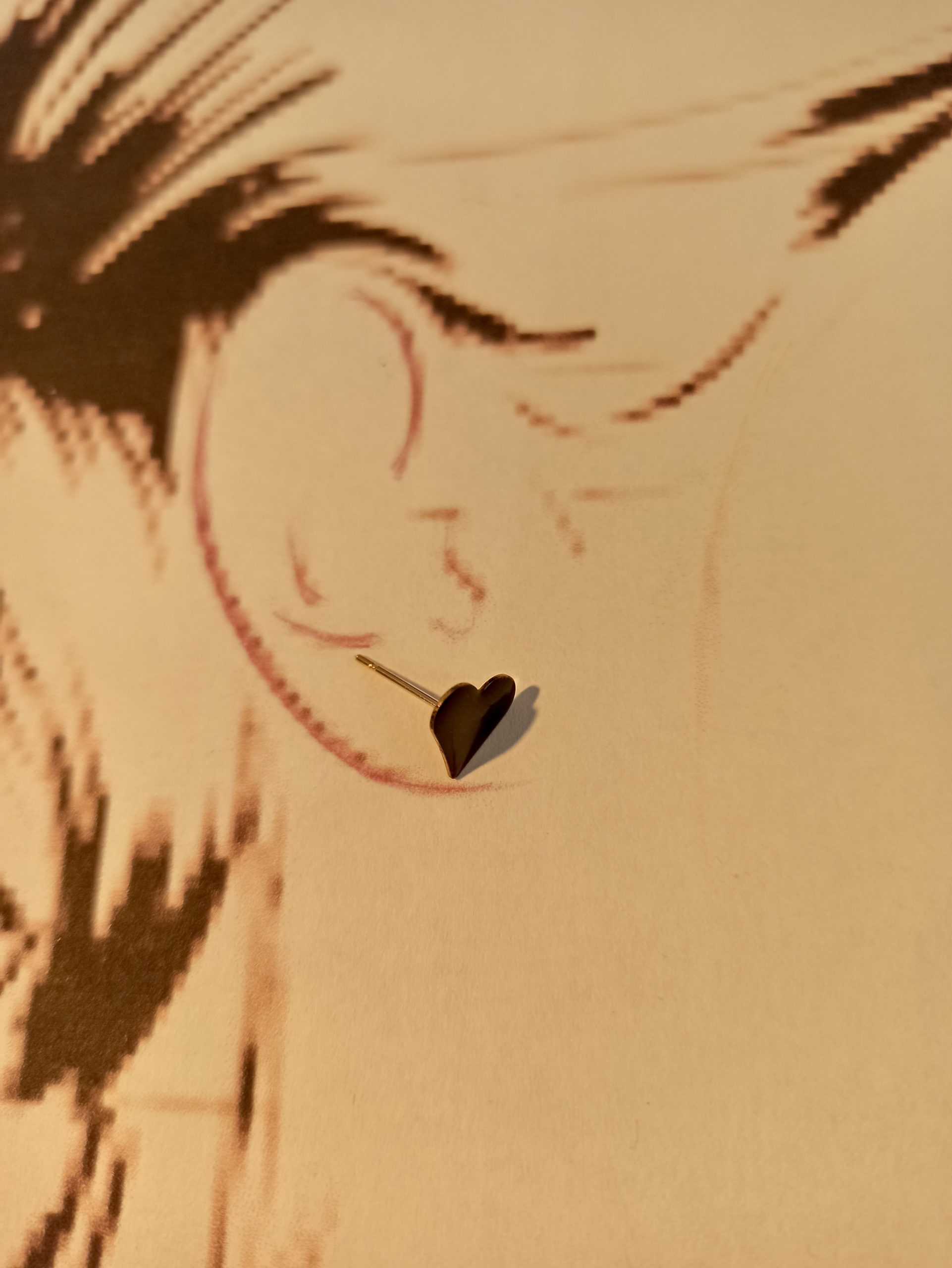 Clous Cœur Noir & Doré – Image 6