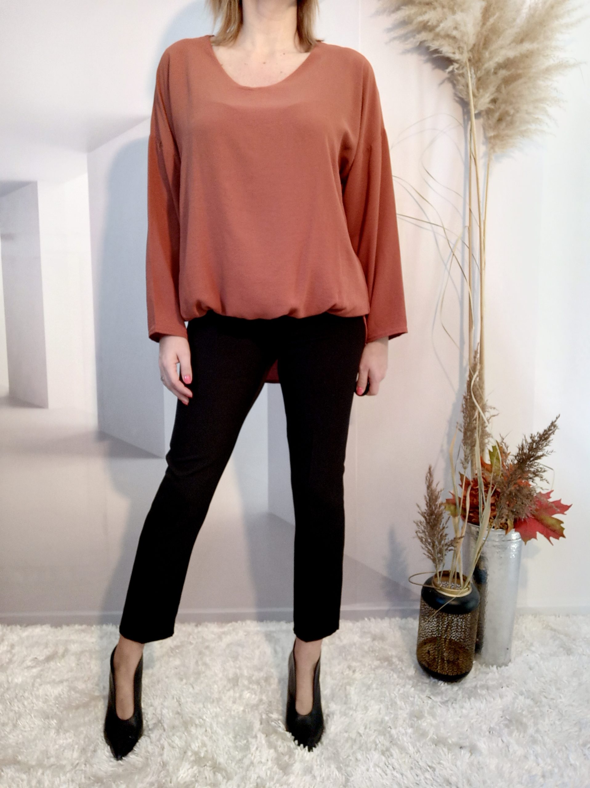 Blouse Asymétrique Terracota
