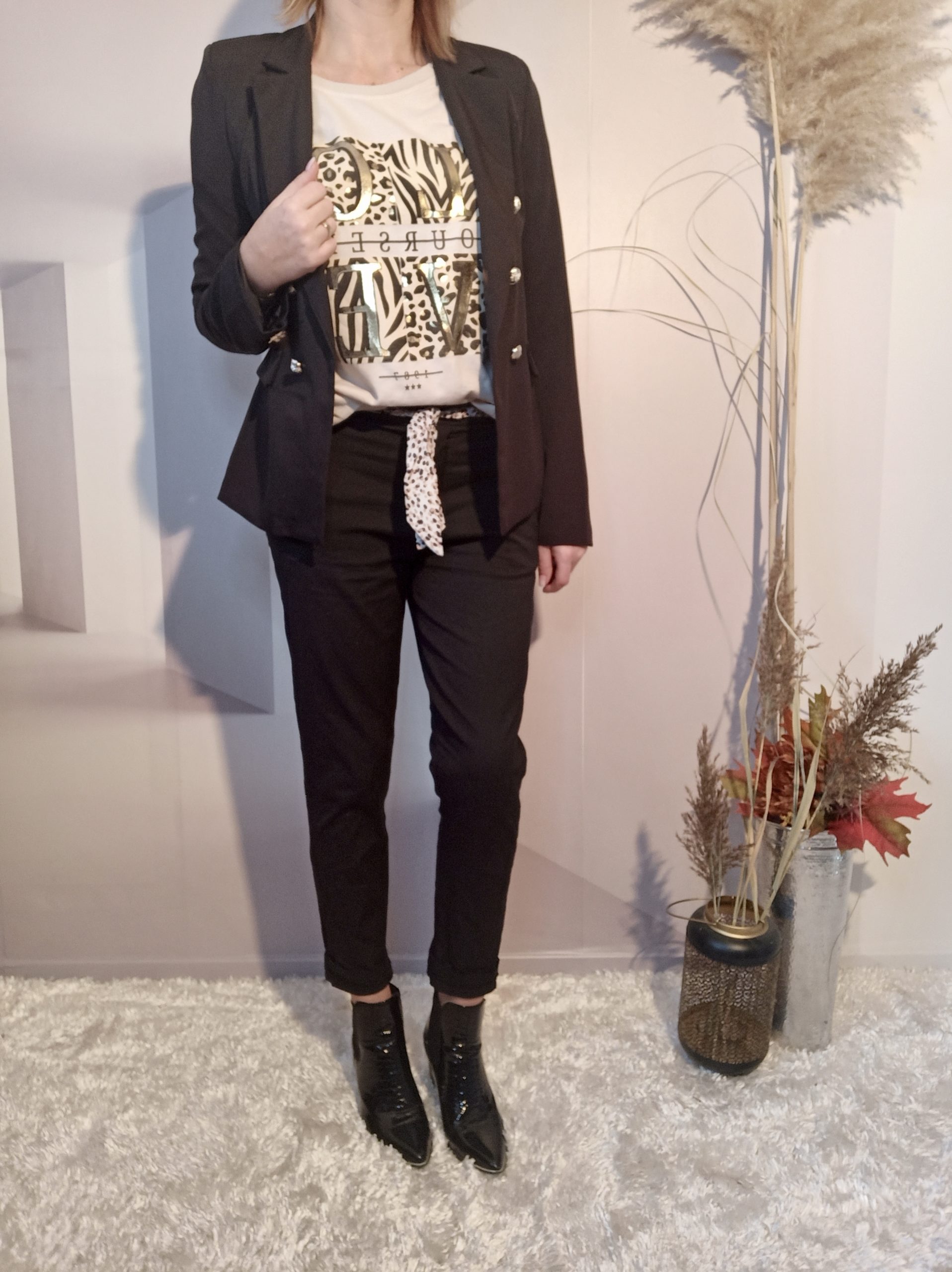 Pantalon Mum Noir – Image 3