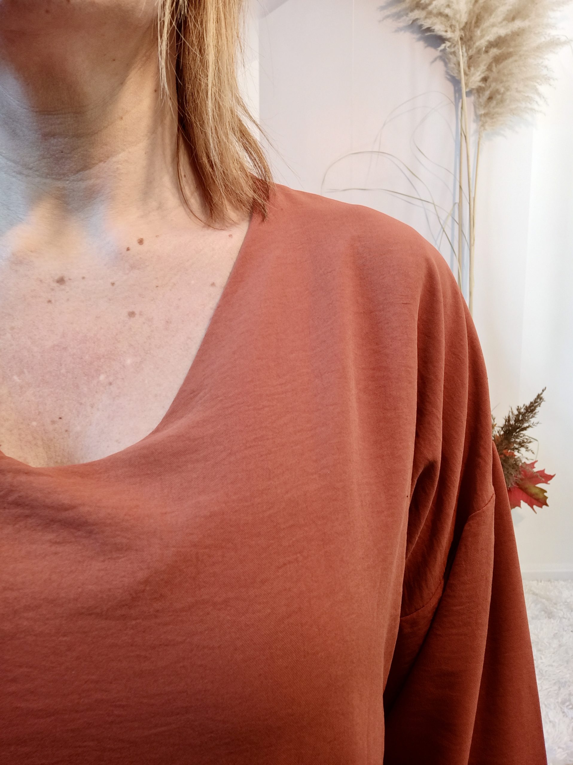 Blouse Asymétrique Terracota – Image 5