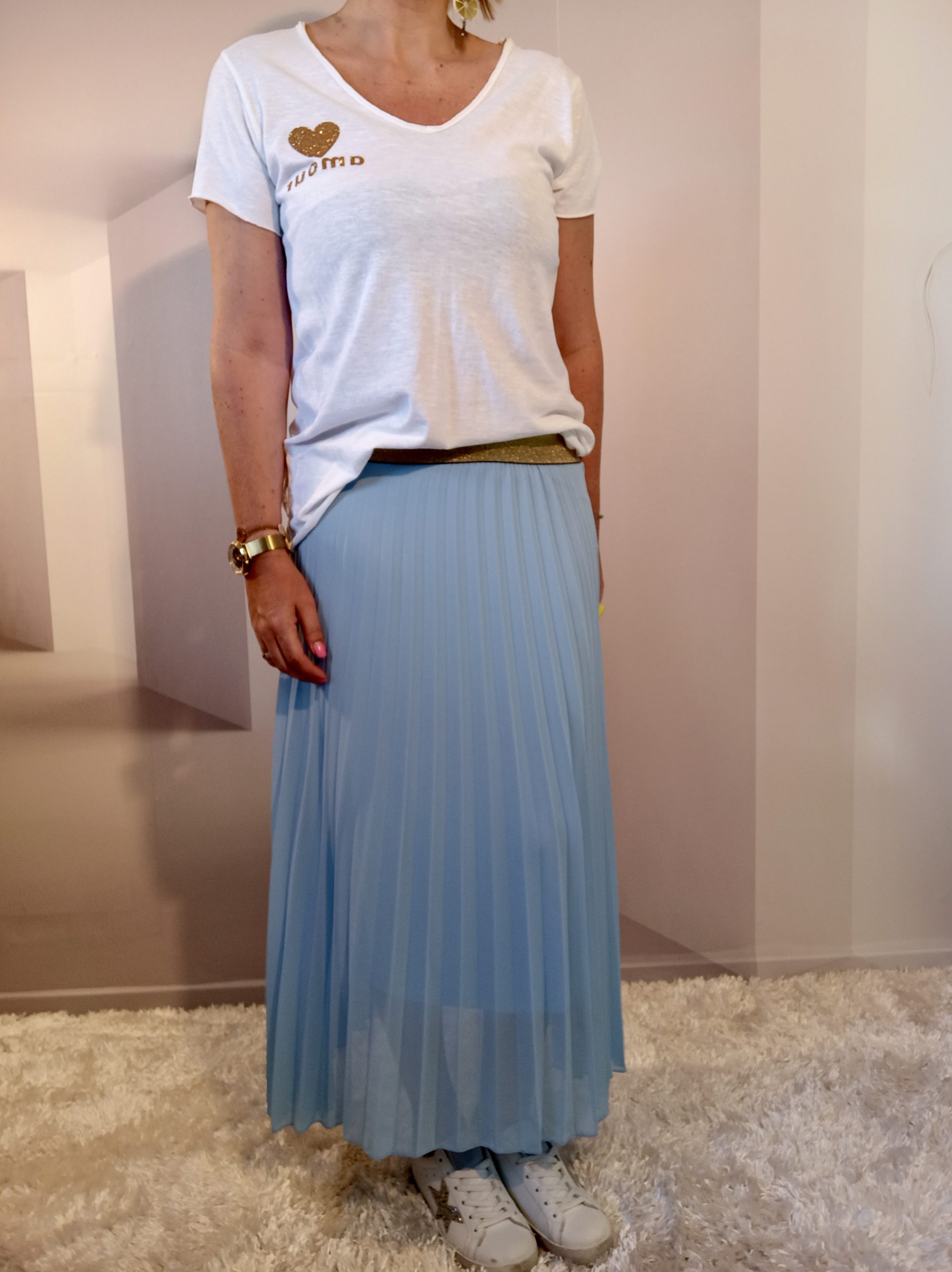 Jupe Plissée Ciel – Image 3