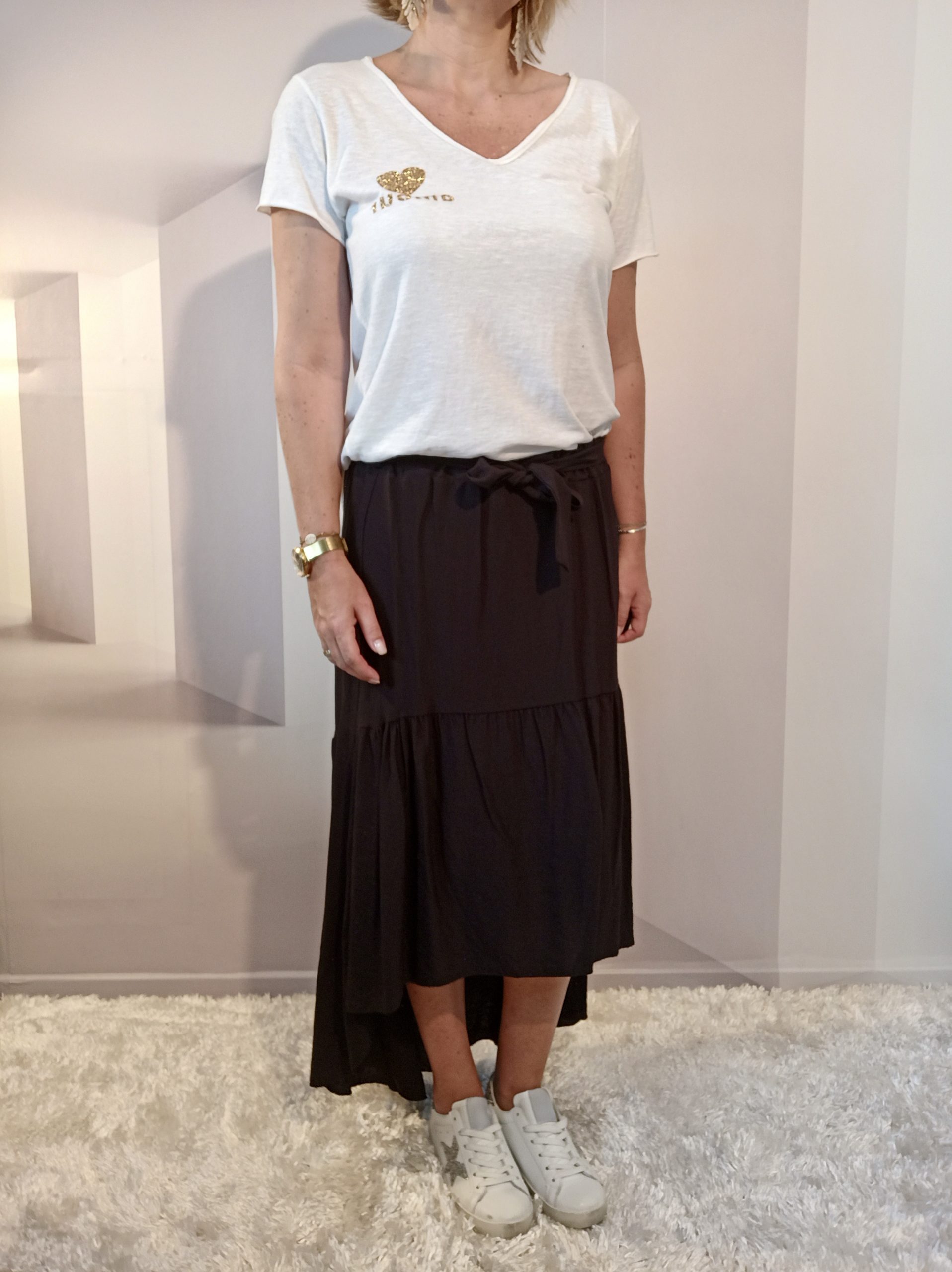 Jupe Asymétrique Noir – Image 3