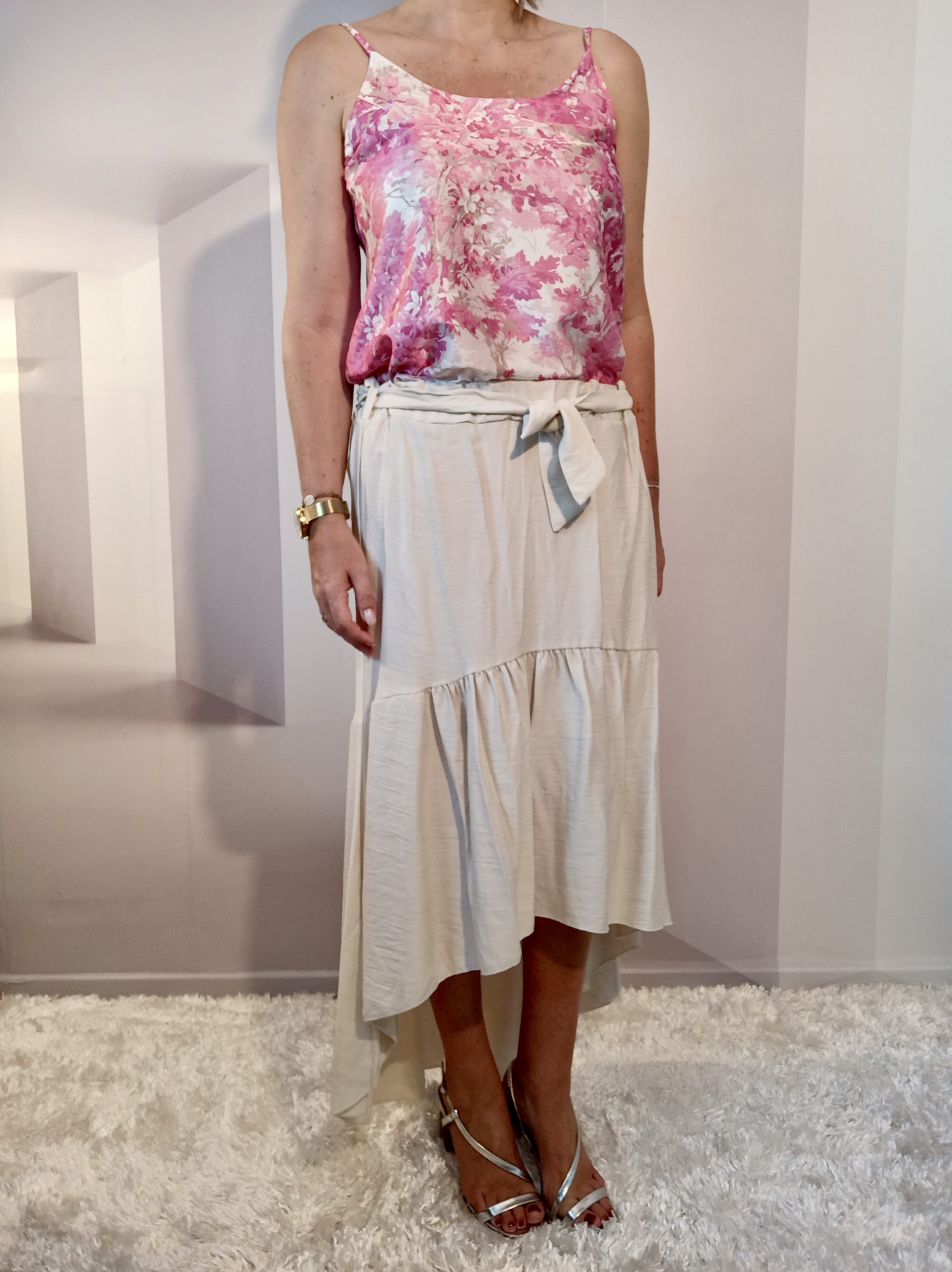 Jupe Asymétrique Beige – Image 4