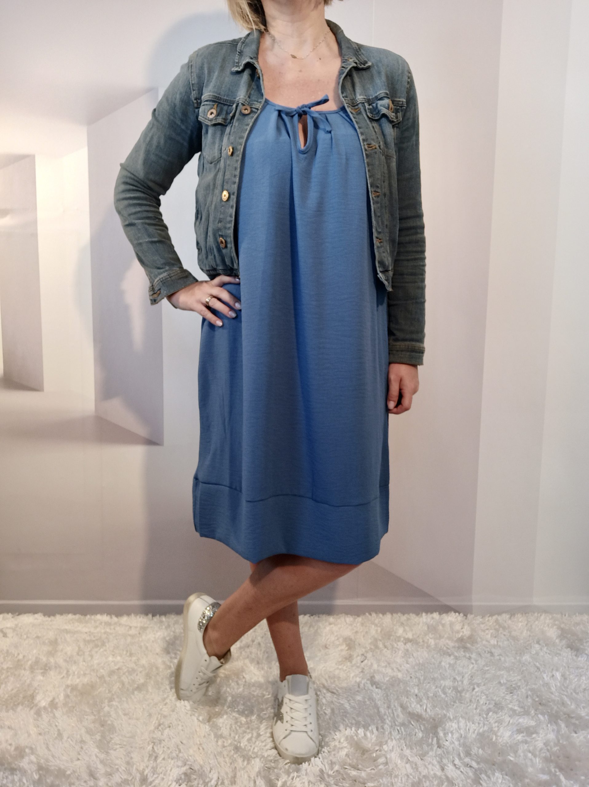 Robe Bretelle Bleu Jean – Image 2