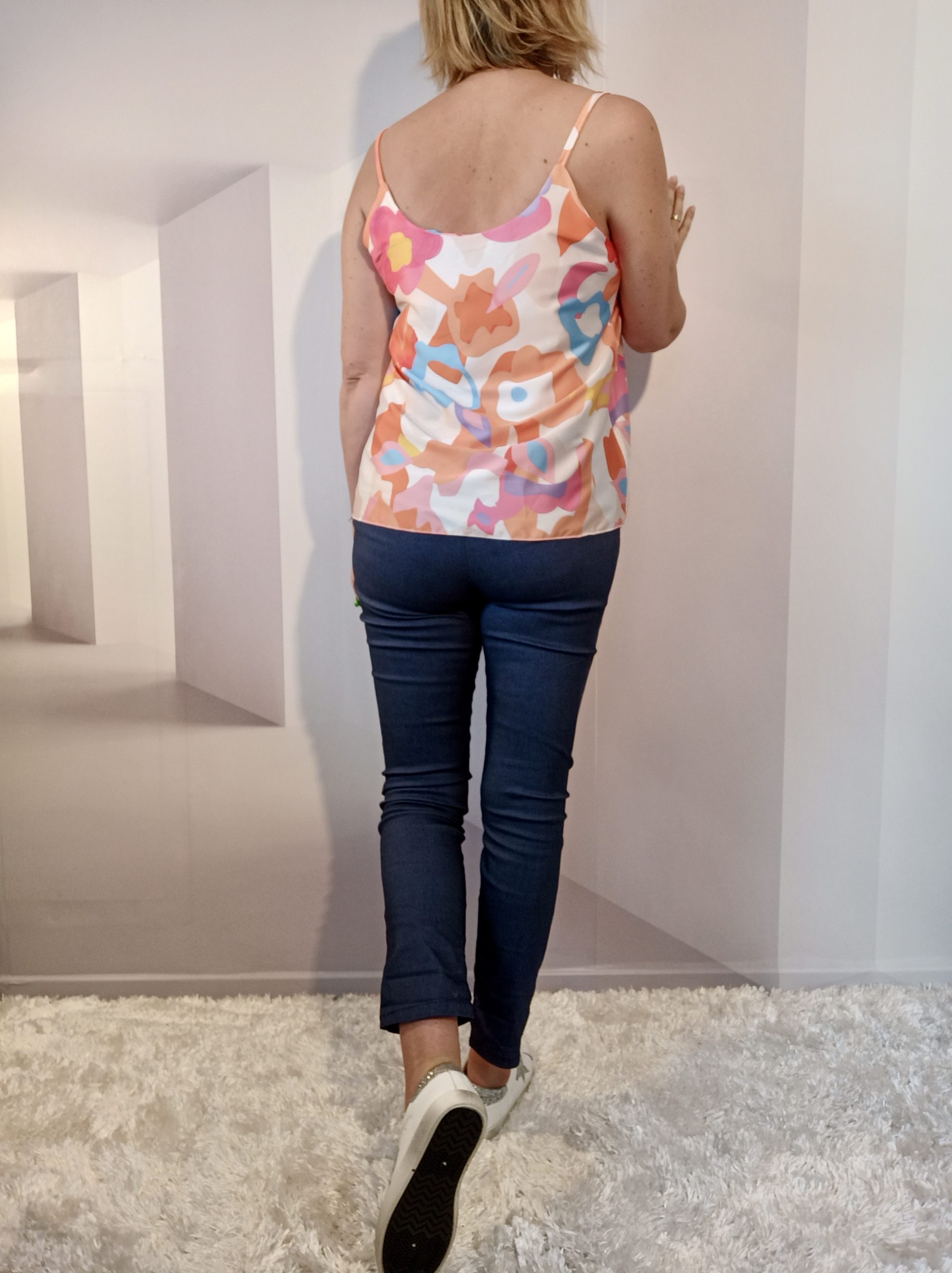 Débardeur Fleurs Orange – Image 4