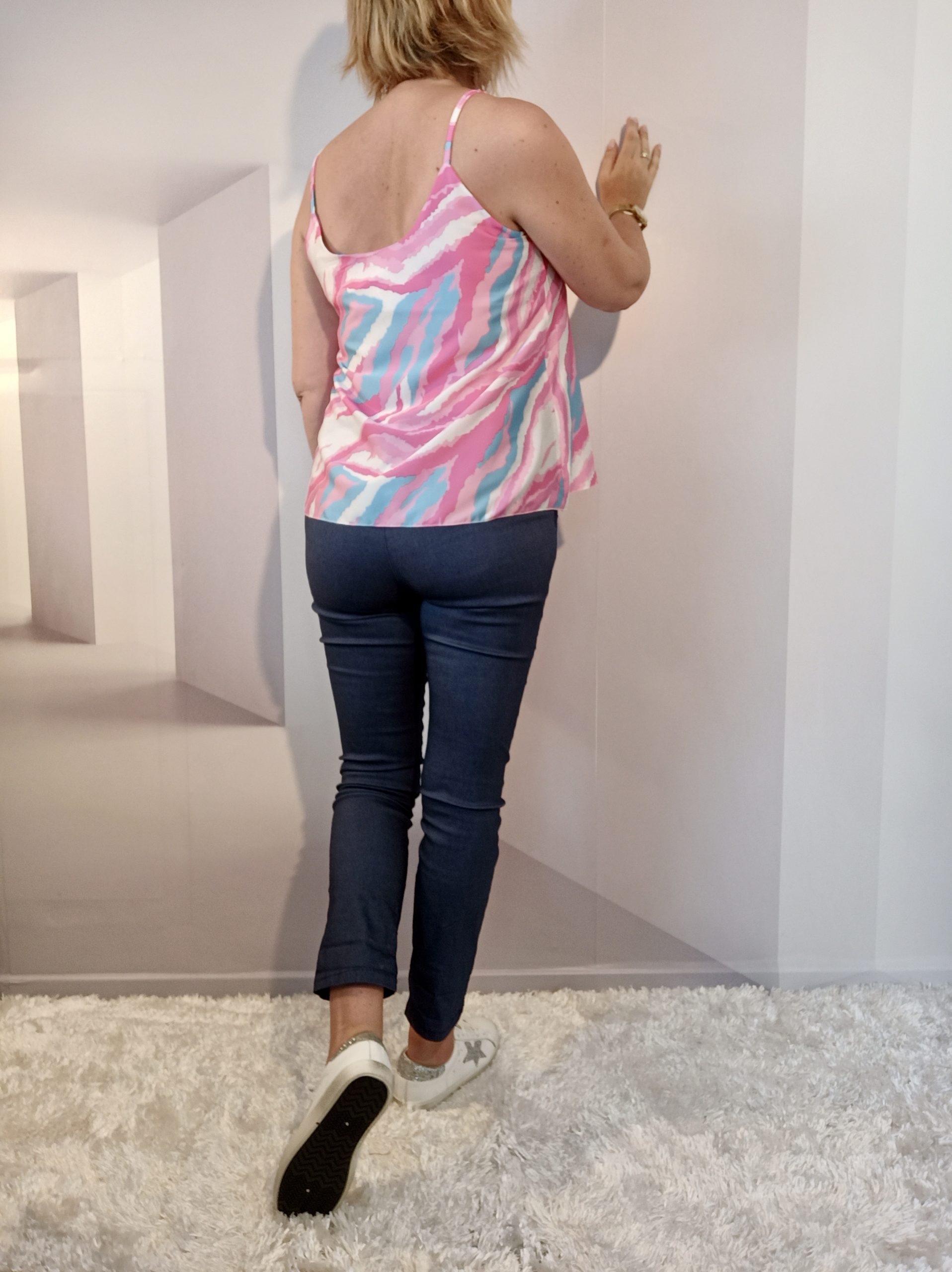 Débardeur Zébré Rose – Image 4