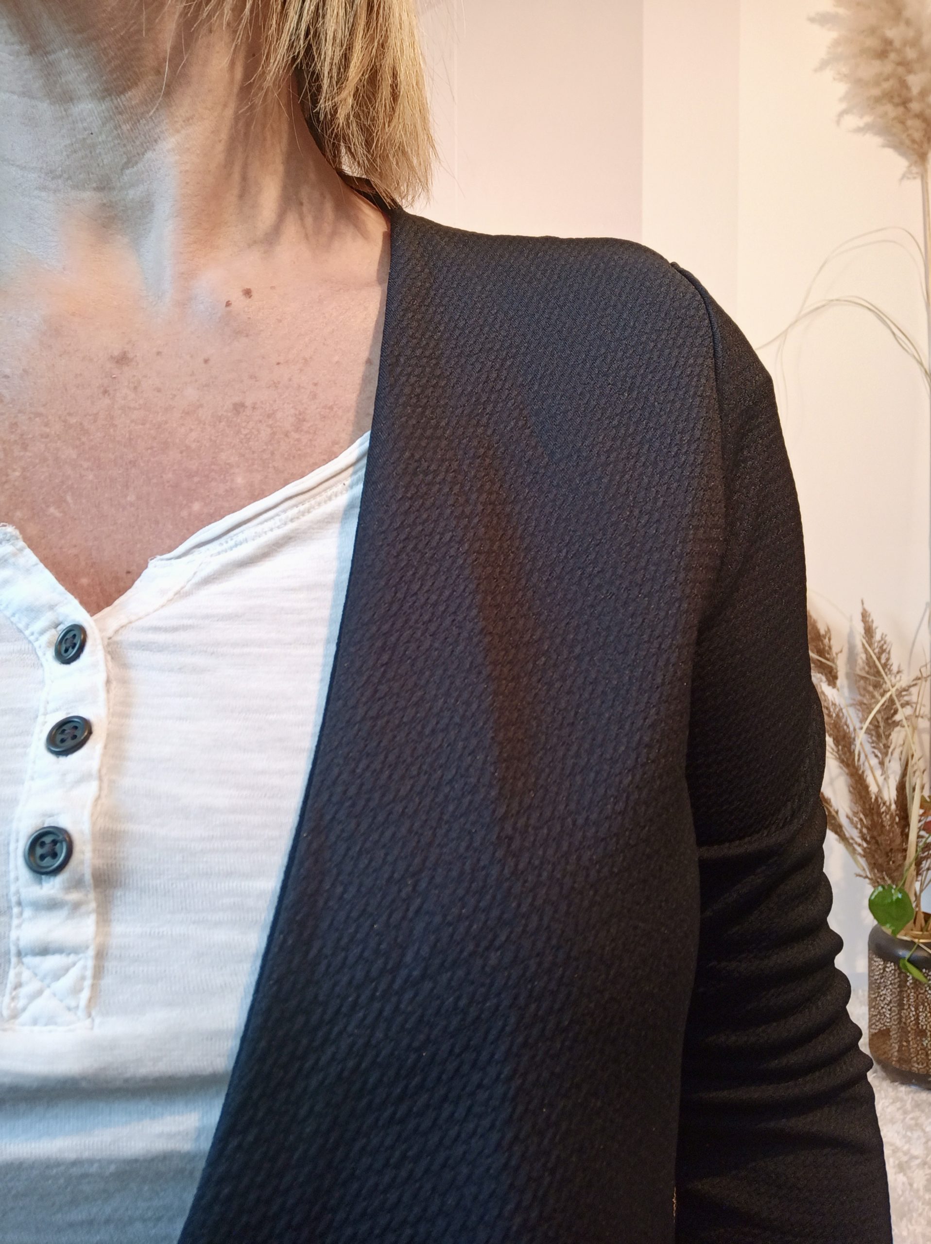 Blazer Gaufré Noir – Image 3