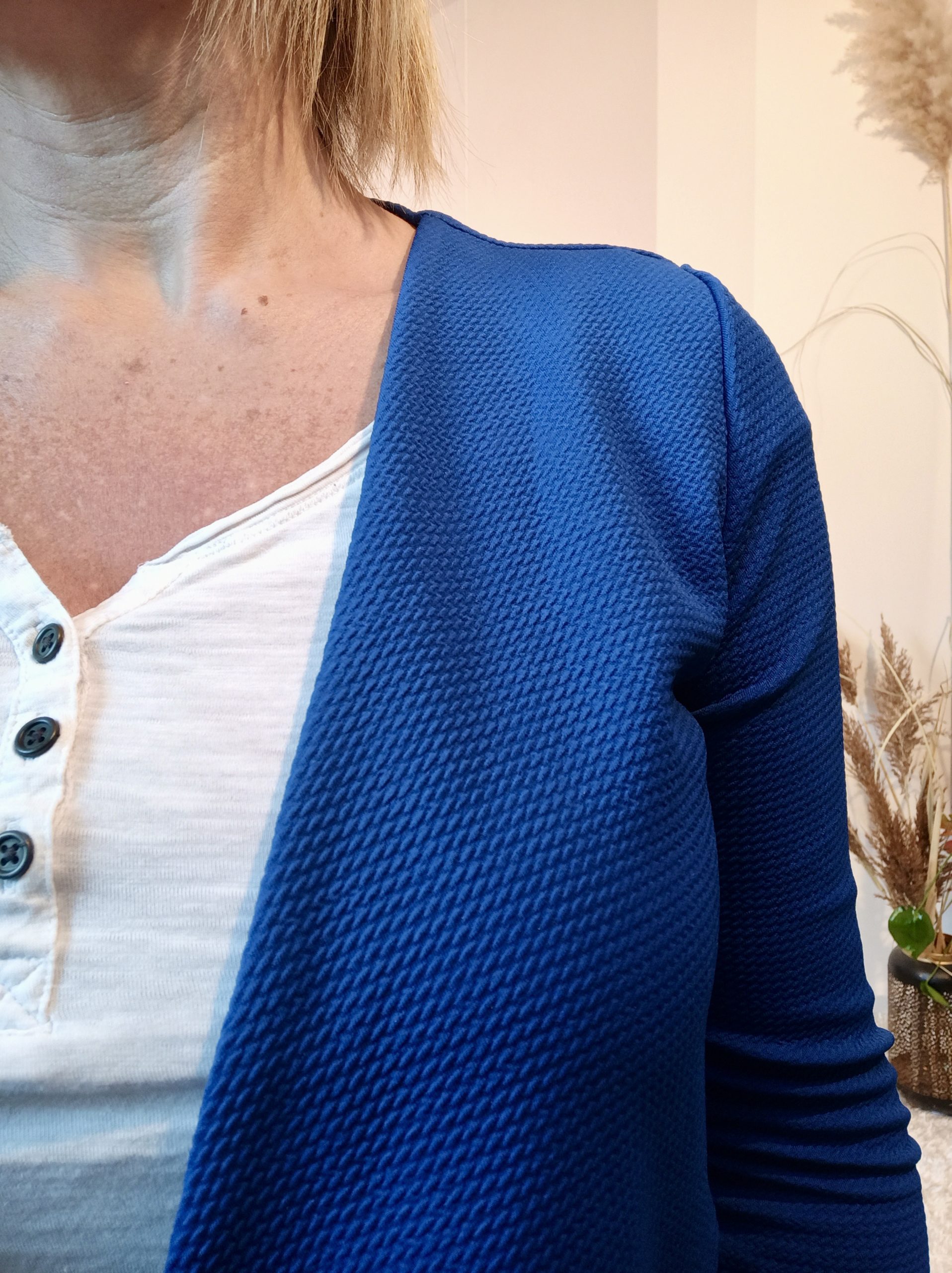 Blazer Gaufré Bleu Roi – Image 3