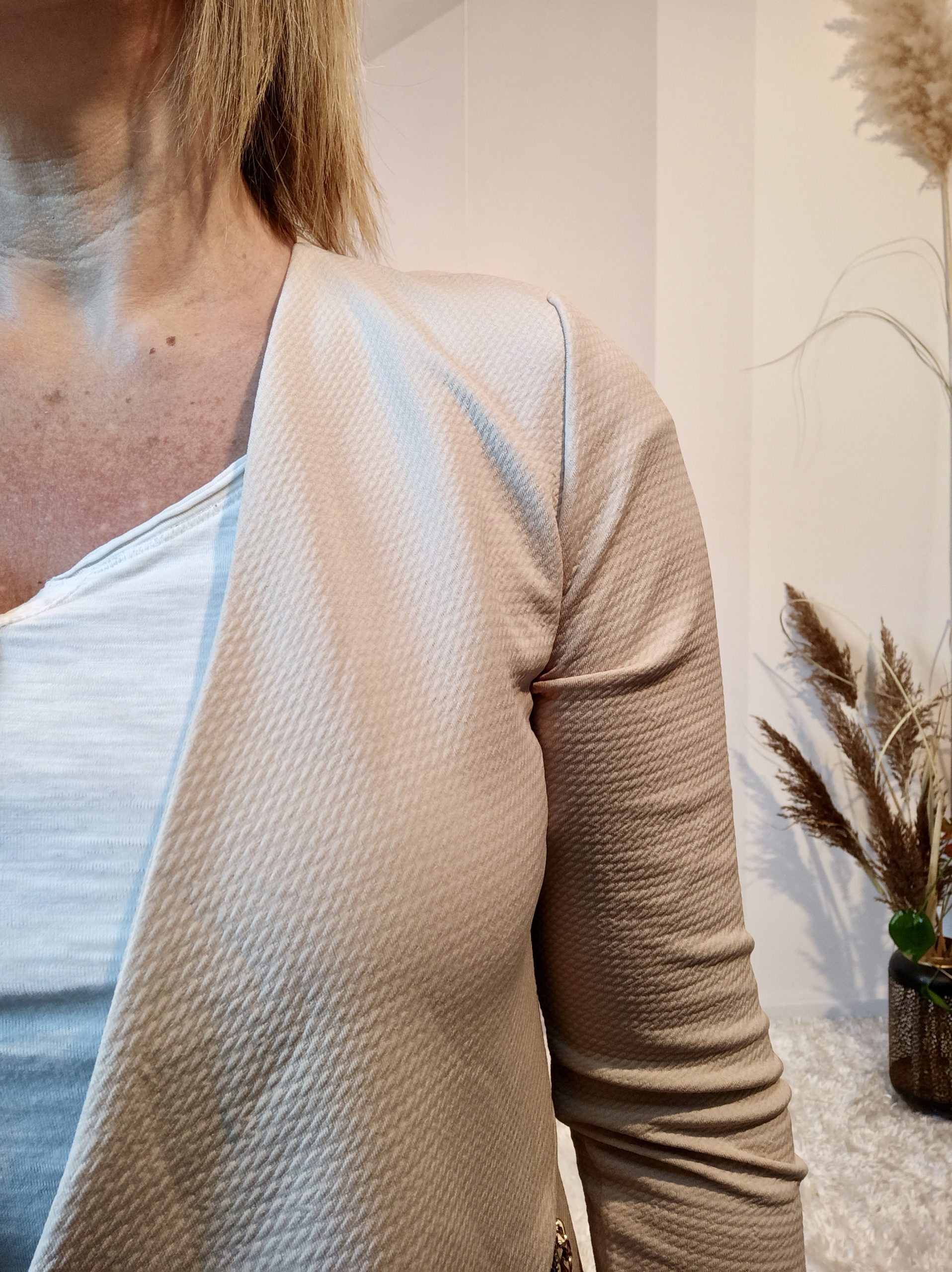 Blazer Gaufré Beige – Image 4