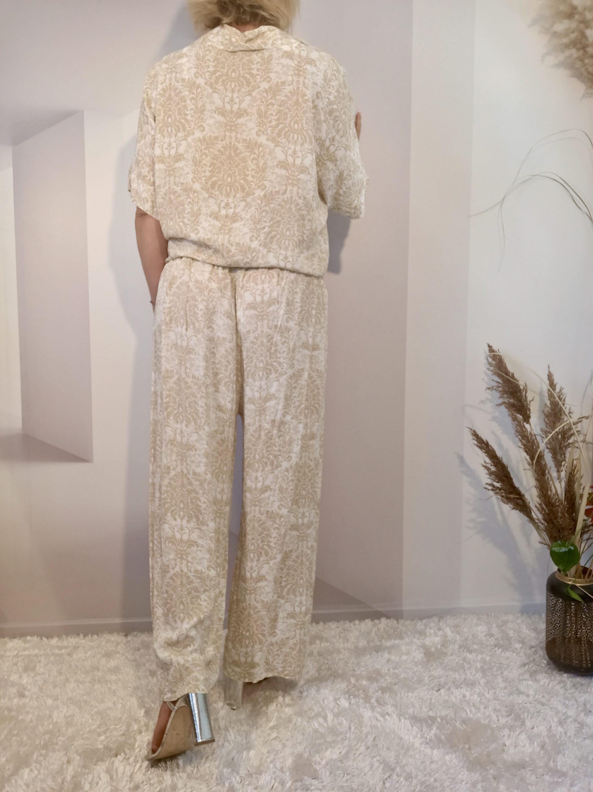 Pantalon Fluide Beige – Image 5