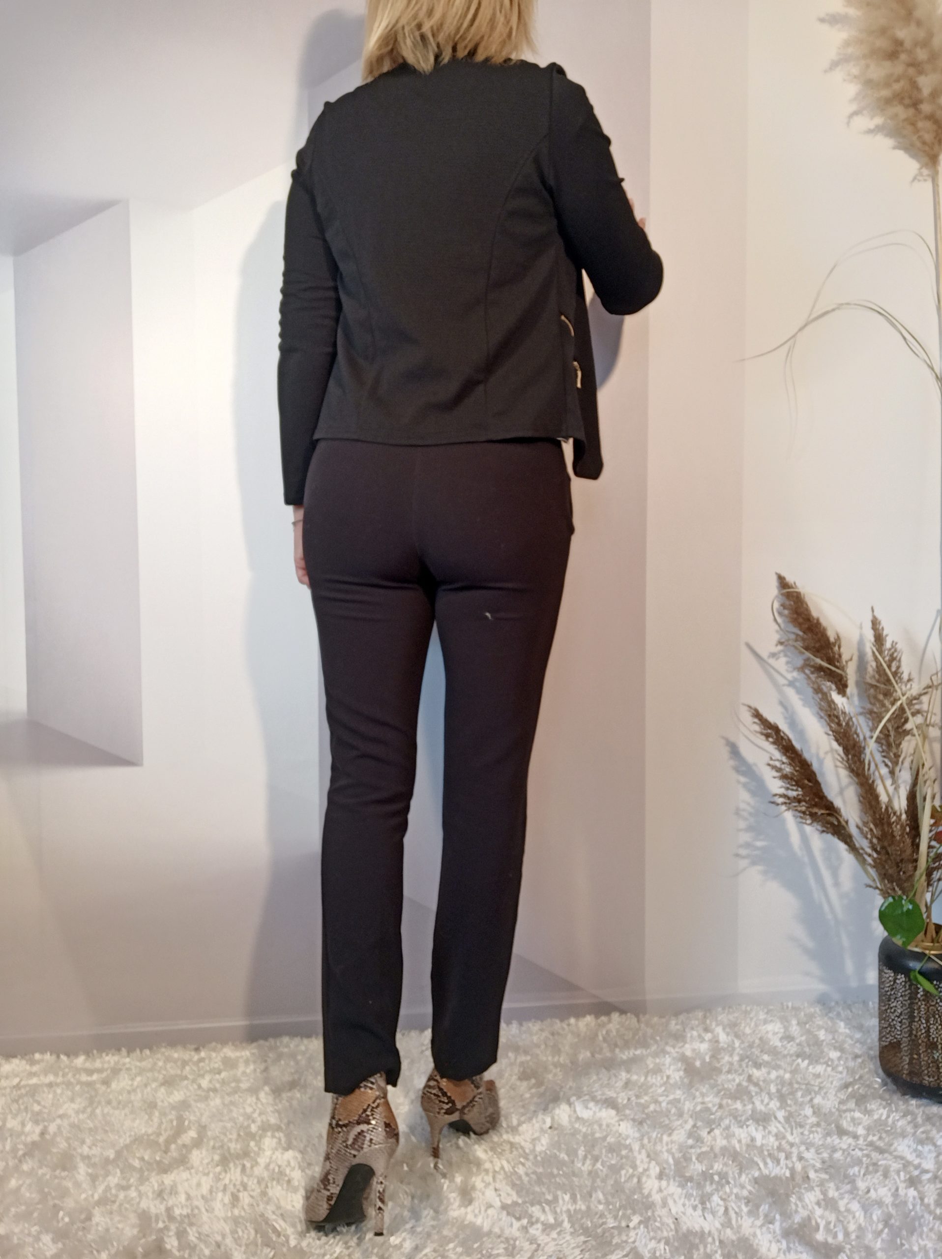 Blazer Gaufré Noir – Image 4